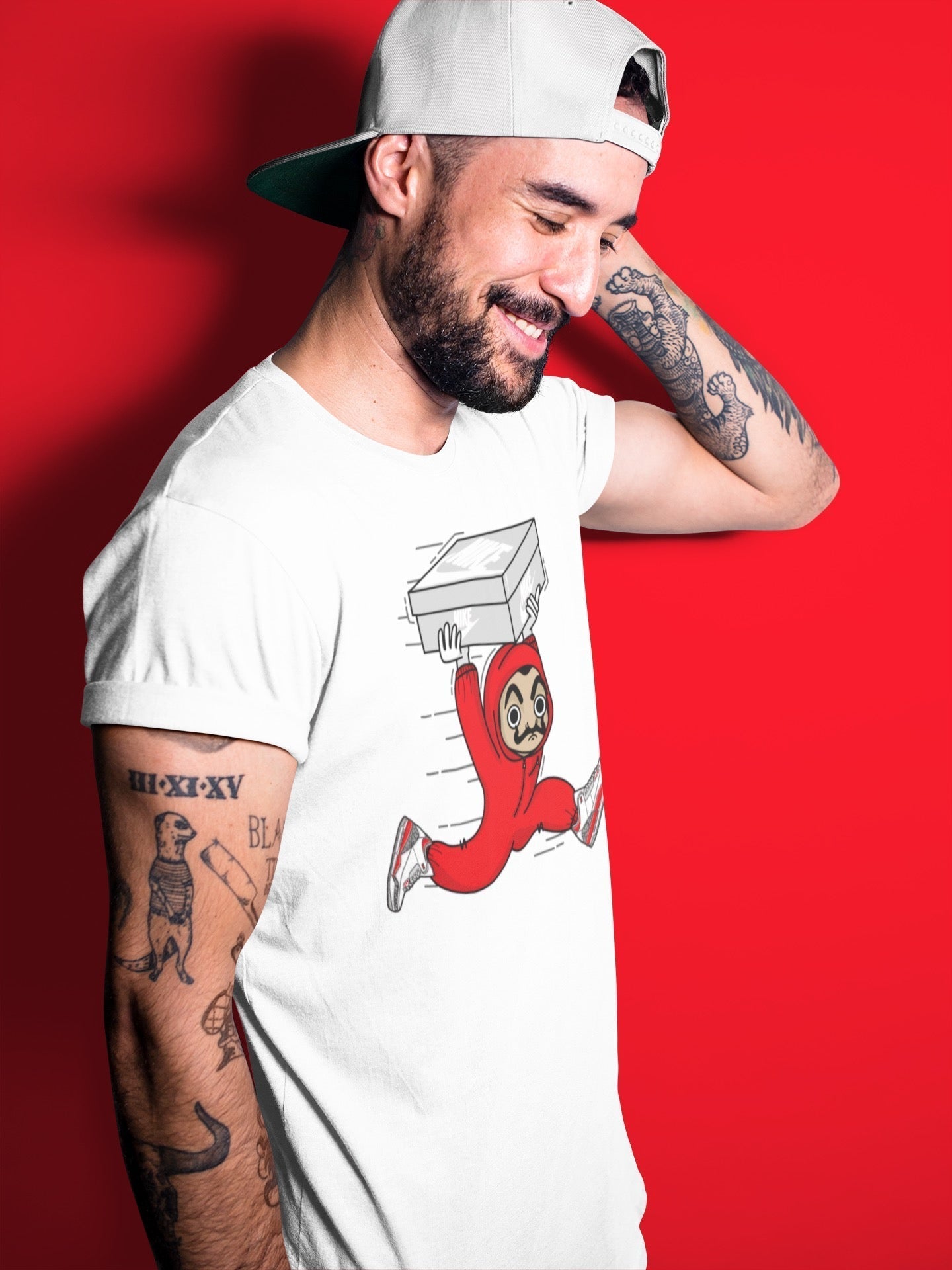 snkmatch Heist Unisex Tops - Air Jordan 3 Fire Red