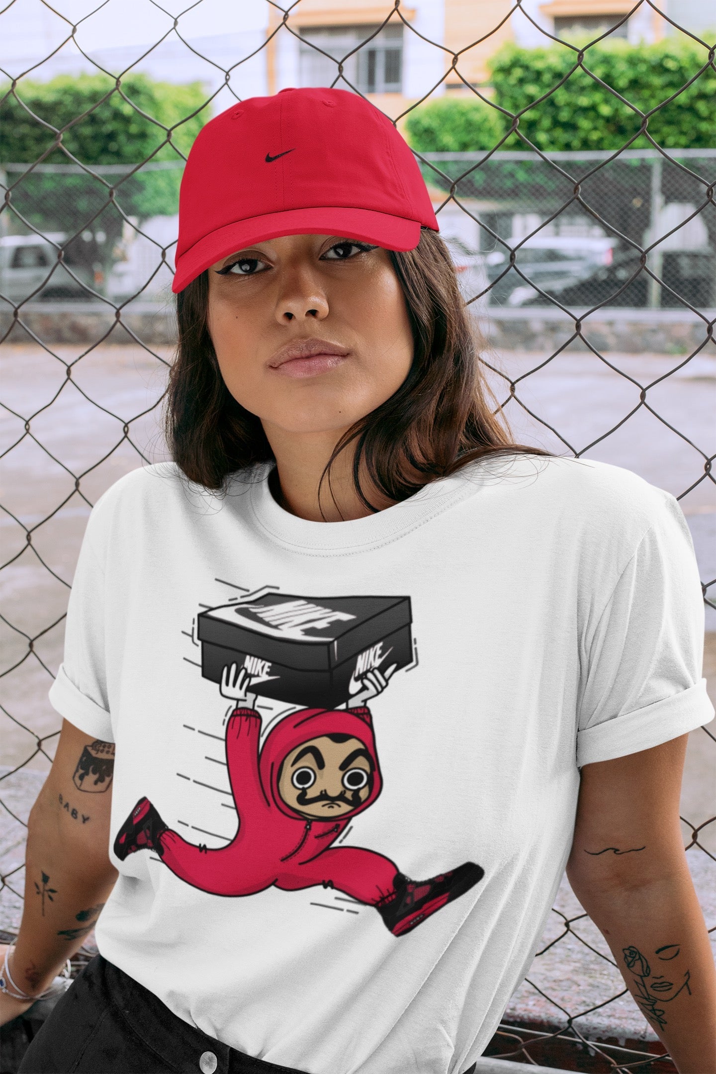 snkmatch Heist Unisex Tops - Air Jordan 4 Red Thunder