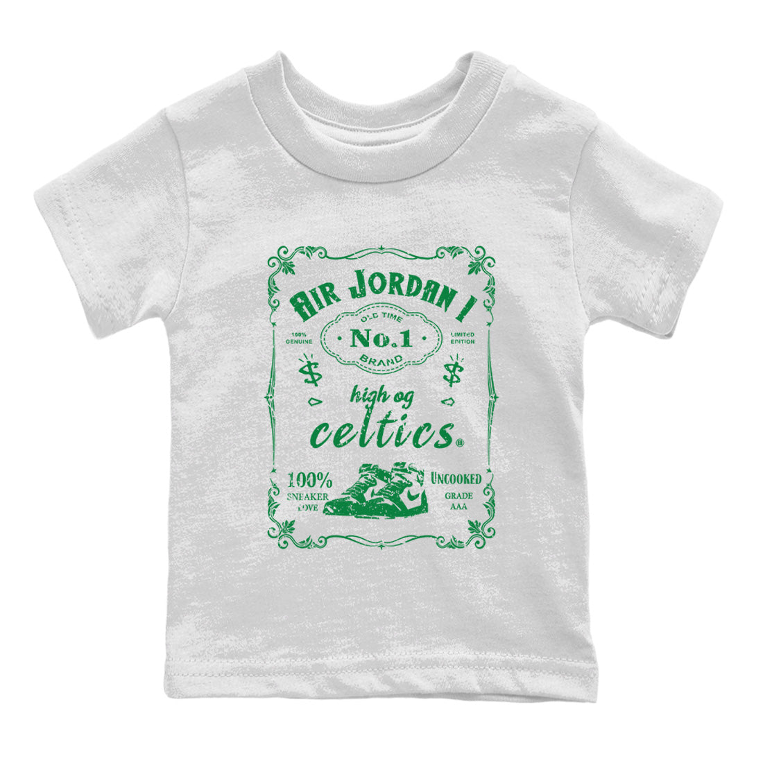 snkmatch Label Kids Tops - Air Jordan 1 Celtics