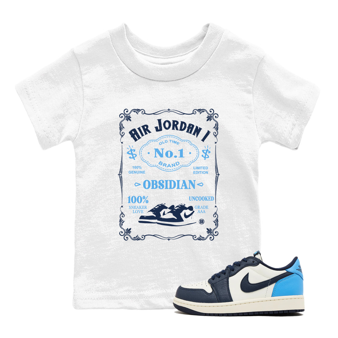 snkmatch Label snkmatch Tees Kids - Air Jordan 1 Obsidian