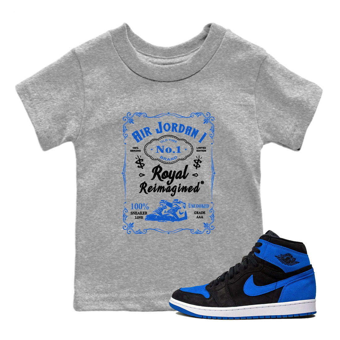 snkmatch Label snkmatch Tee Kids - Air Jordan 1 Royal Reimagined