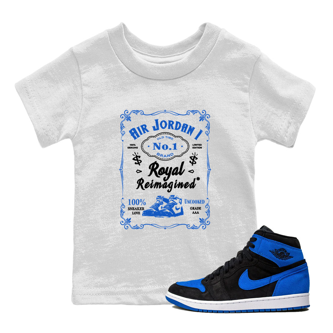 snkmatch Label snkmatch Tee Kids - Air Jordan 1 Royal Reimagined