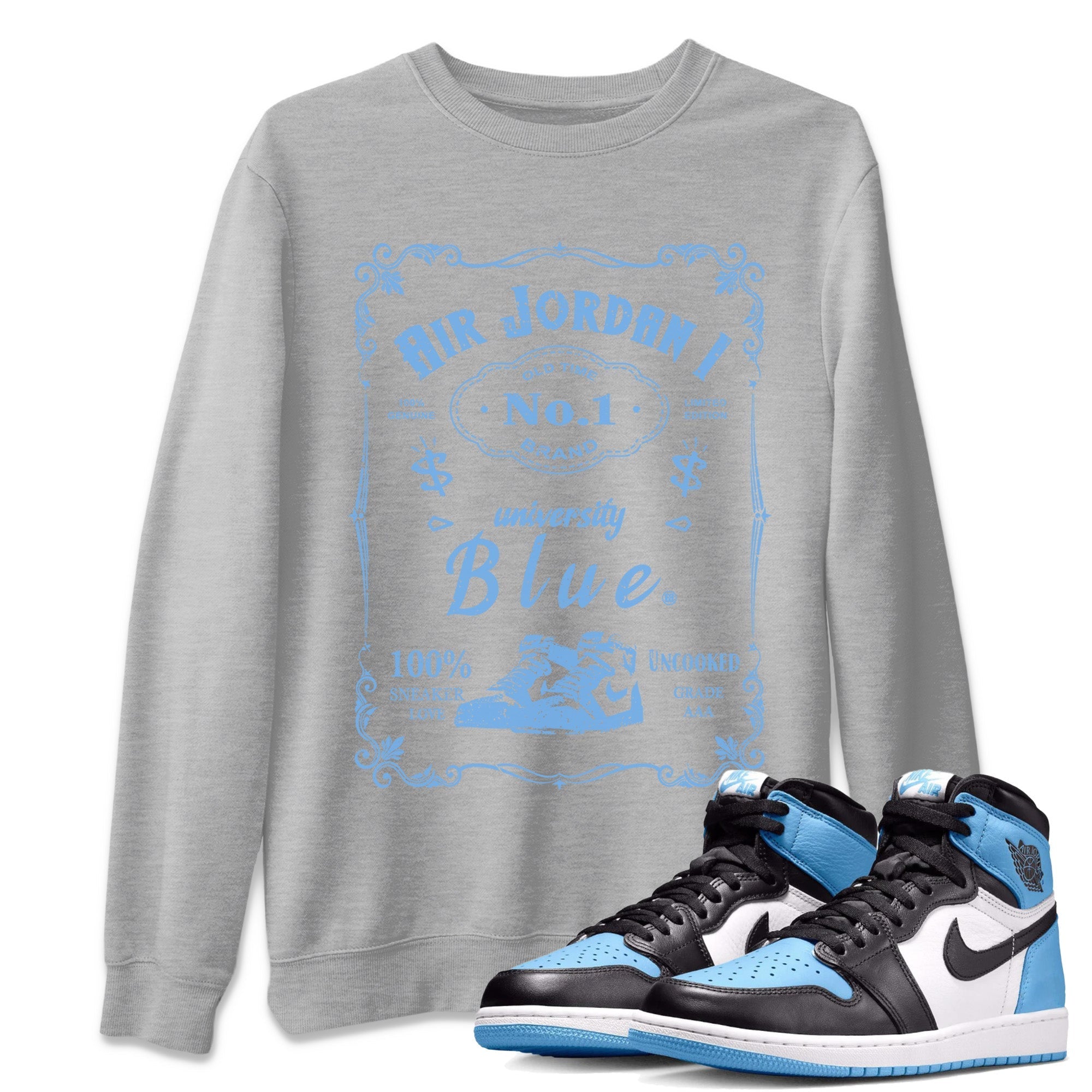 snkmatch Label Unisex Tops - Air Jordan 1 UNC Toe