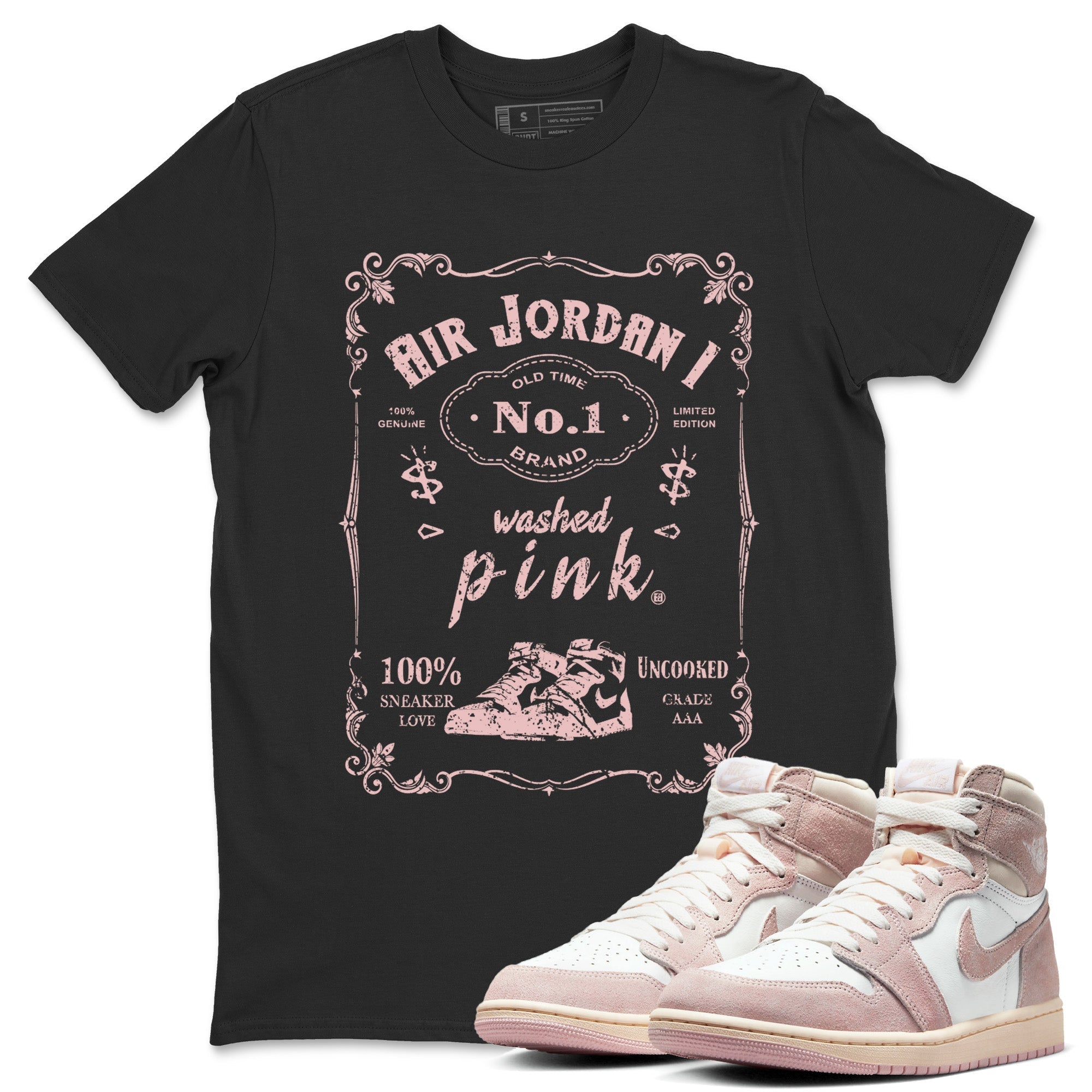 snkmatch Label Unisex Tops - Air Jordan 1 Washed Pink