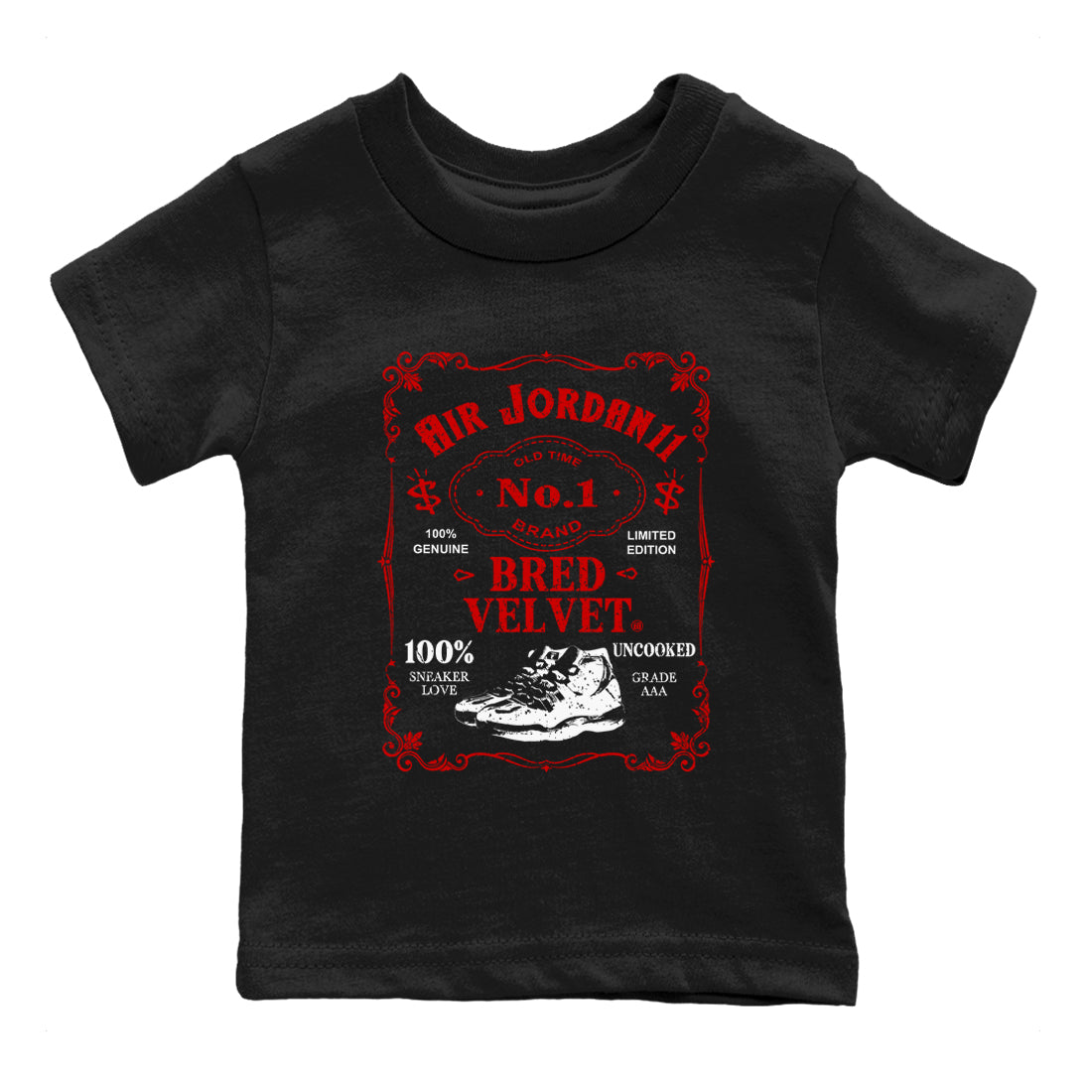 snkmatch Label snkmatch Tees Kids - Air Jordan 11 Bred Velvet