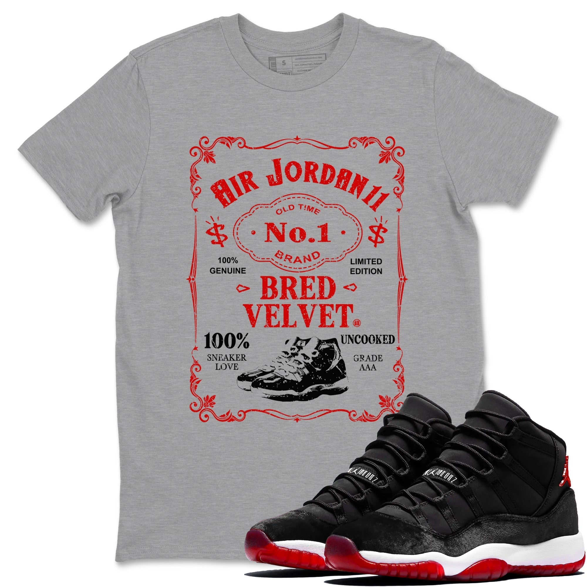 snkmatch Label snkmatch Tees - Air Jordan 11 Bred Velvet