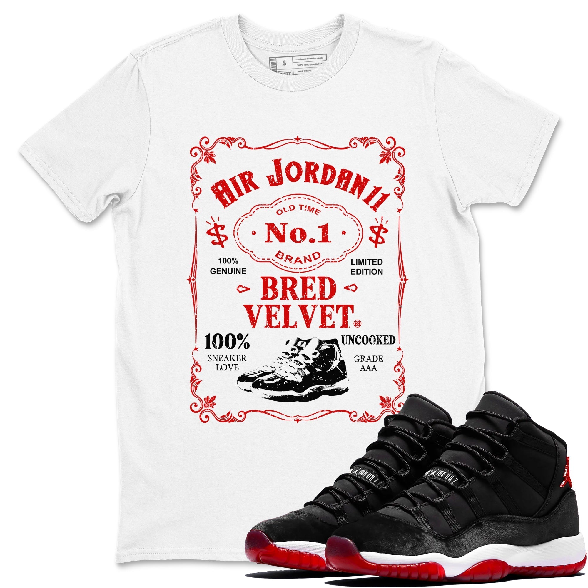 snkmatch Label snkmatch Tees - Air Jordan 11 Bred Velvet