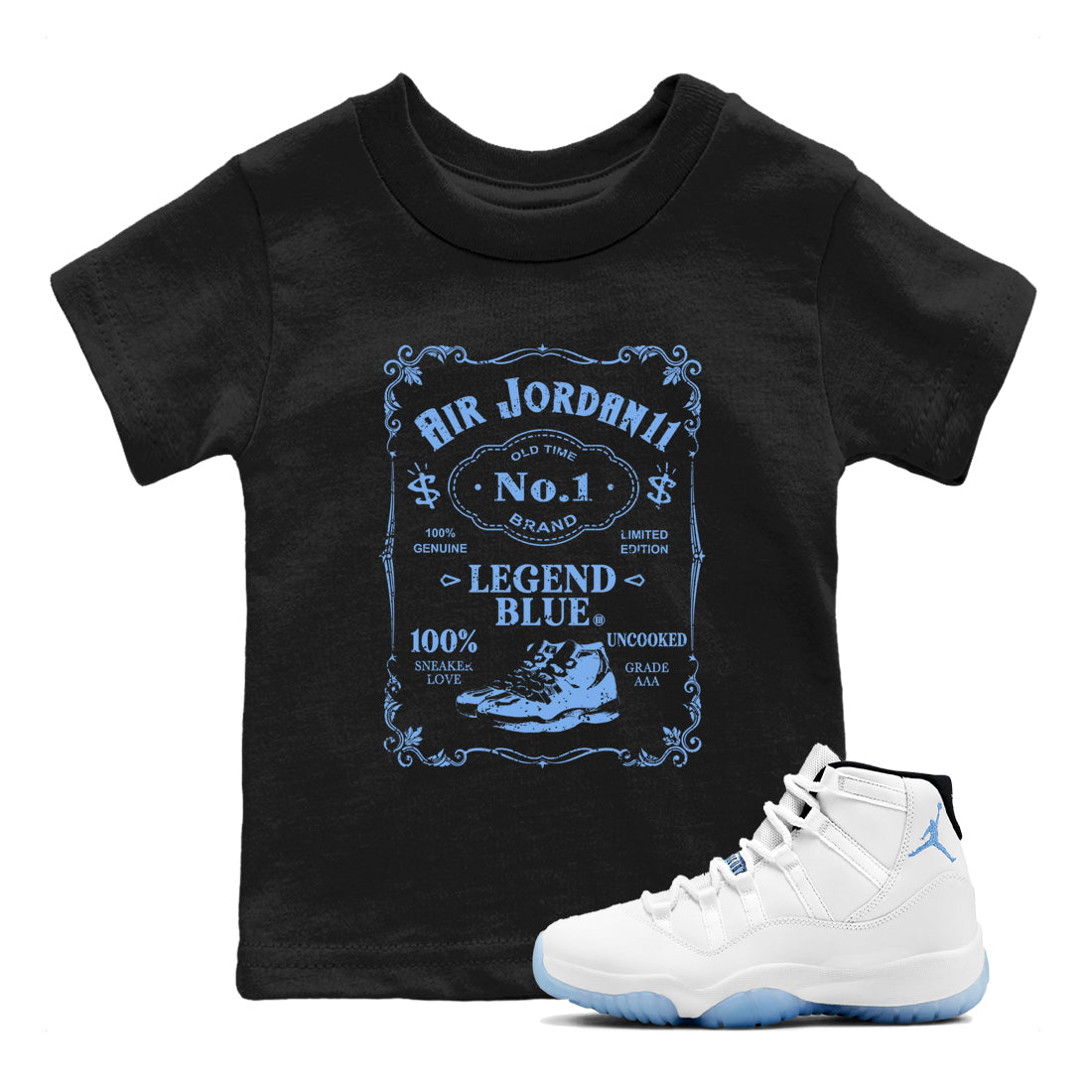 snkmatch Label snkmatch Tees Kids - Air Jordan 11 Legend Blue