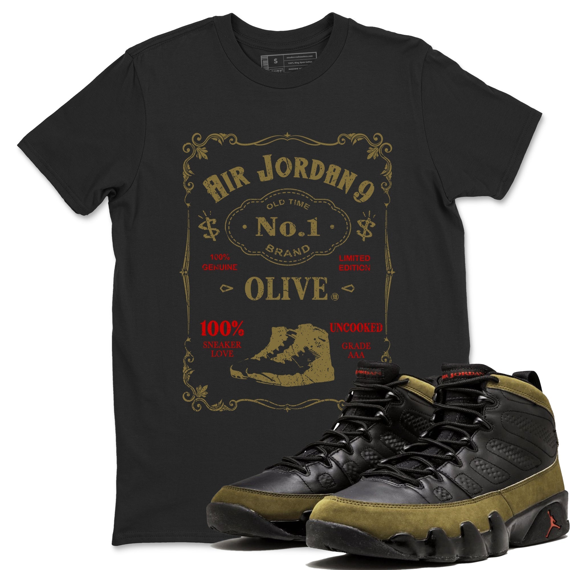 snkmatch Label snkmatch Tees - Air Jordan 9 Olive