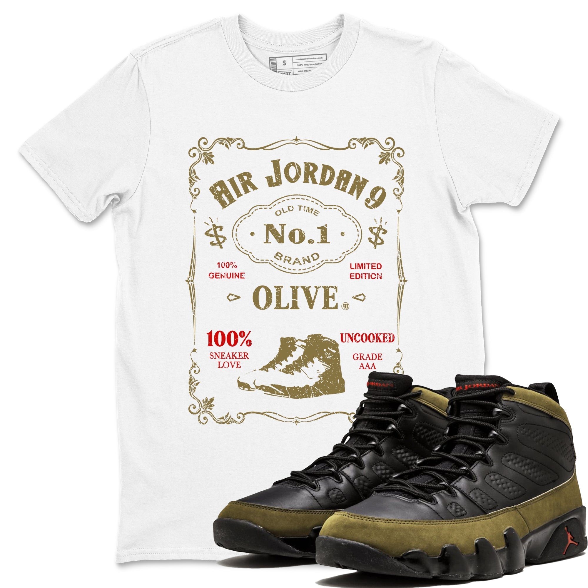 snkmatch Label snkmatch Tees - Air Jordan 9 Olive