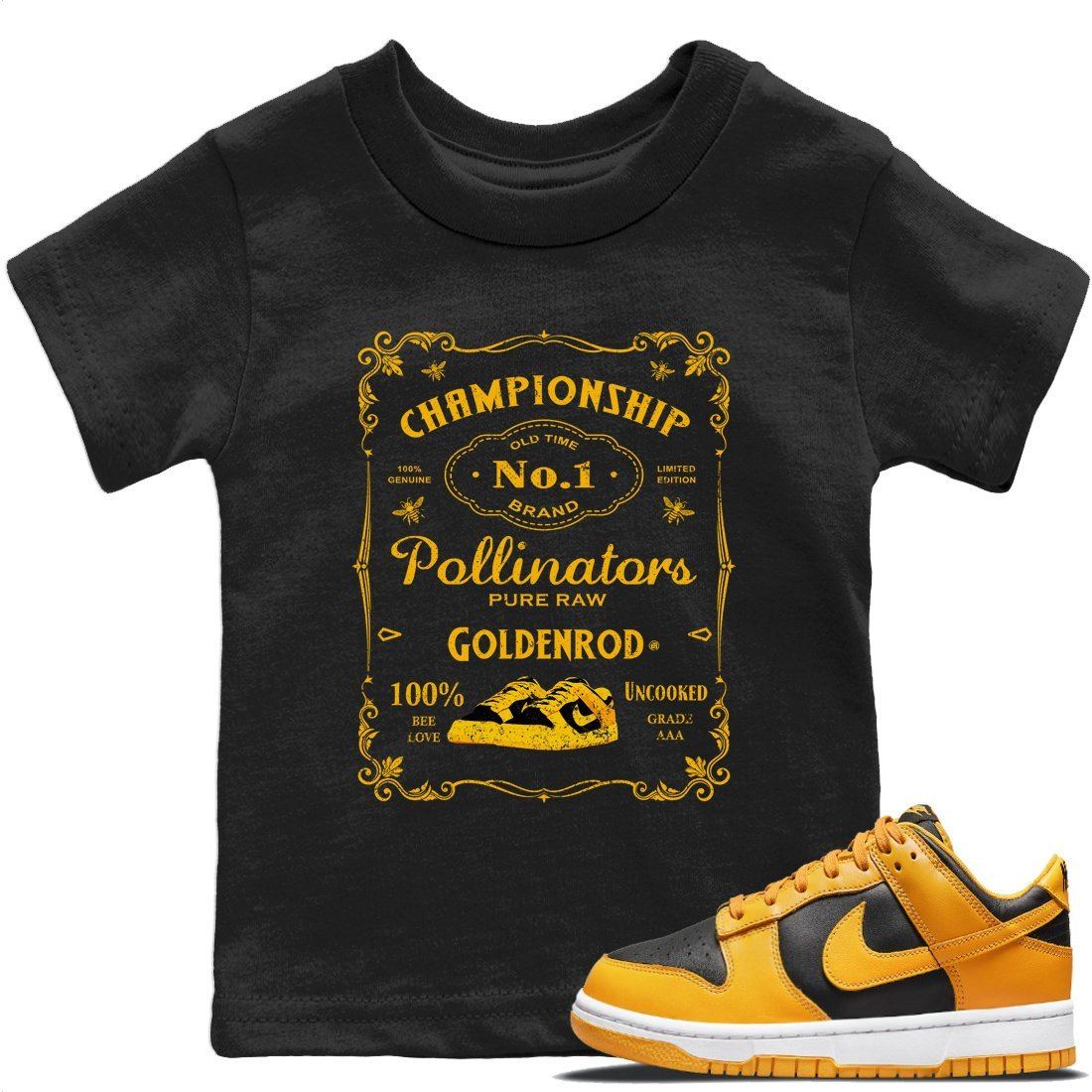 snkmatch Label Kids Tops - Dunk Championship Goldenrod