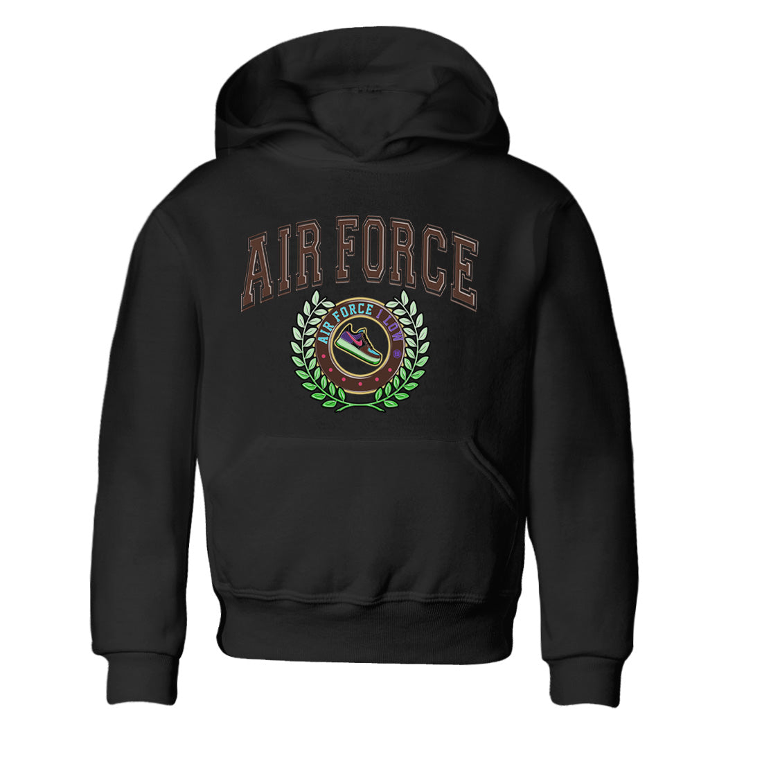 snkmatch Letter Kids Tops - Air Force 1 Undefeated Fauna Brown