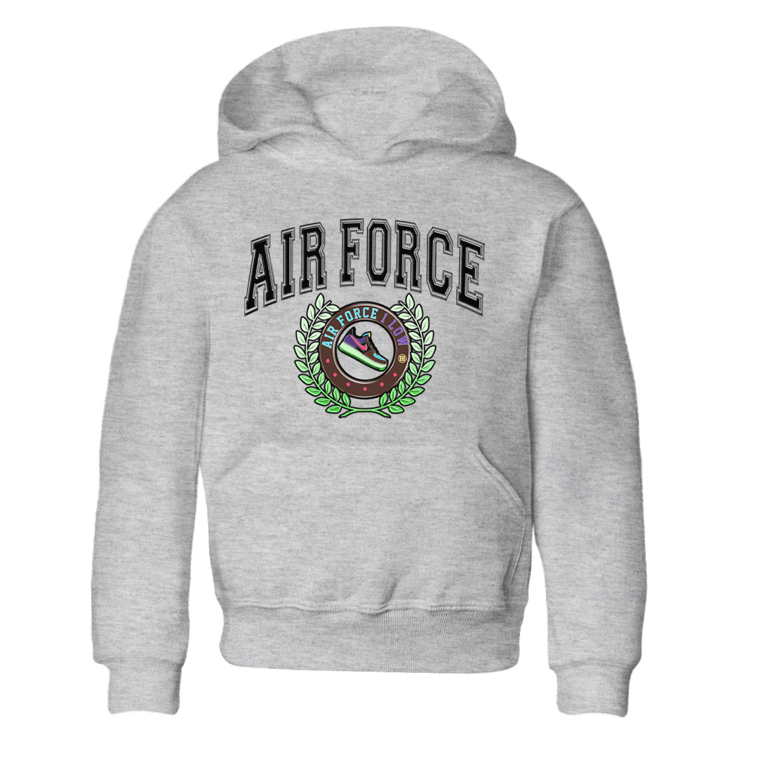 snkmatch Letter Kids Tops - Air Force 1 Undefeated Fauna Brown