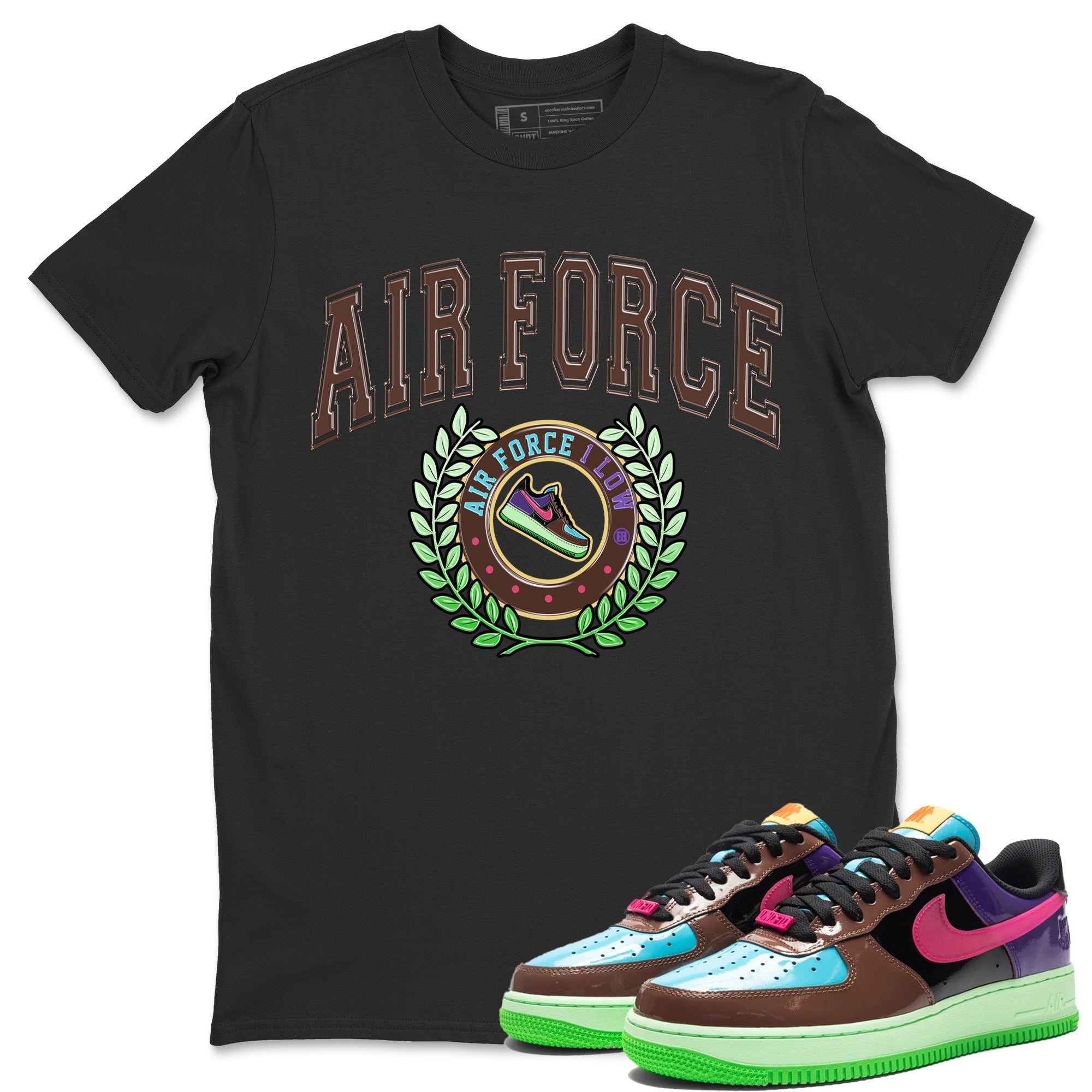 snkmatch Letter Unisex Tops - Air Force 1 Undefeated Fauna Brown