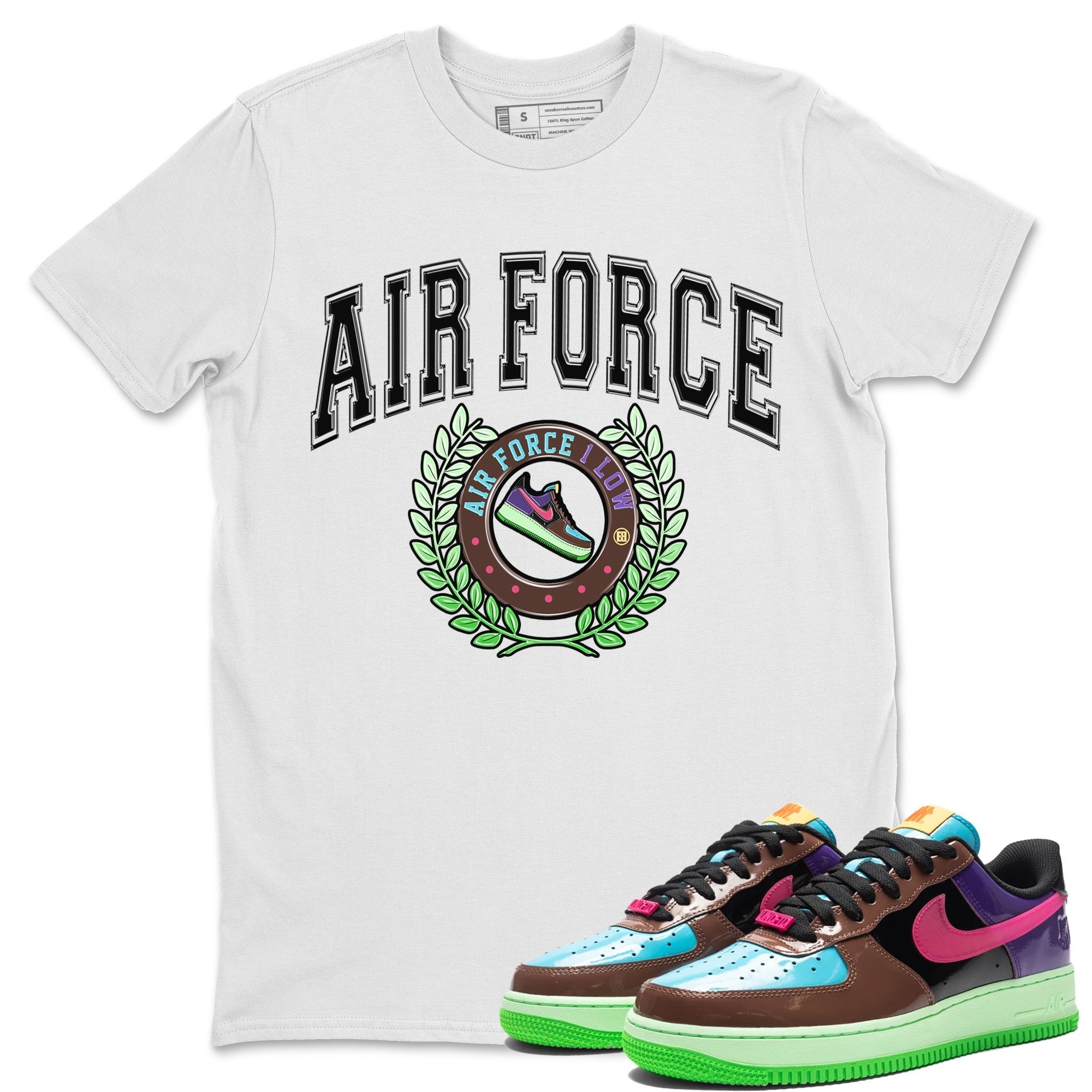 snkmatch Letter Unisex Tops - Air Force 1 Undefeated Fauna Brown