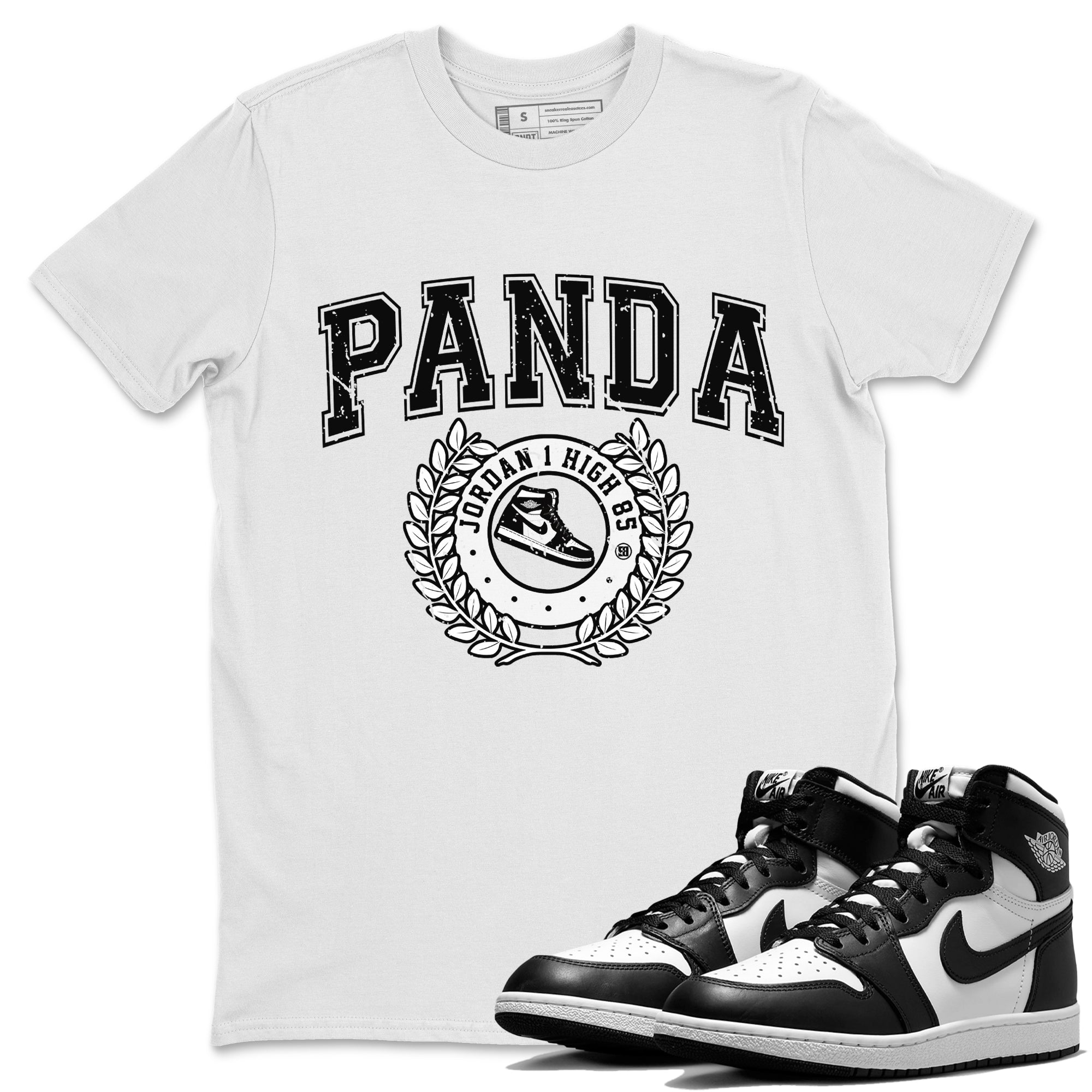 snkmatch Letter Unisex Tops - Air Jordan 1 Black White