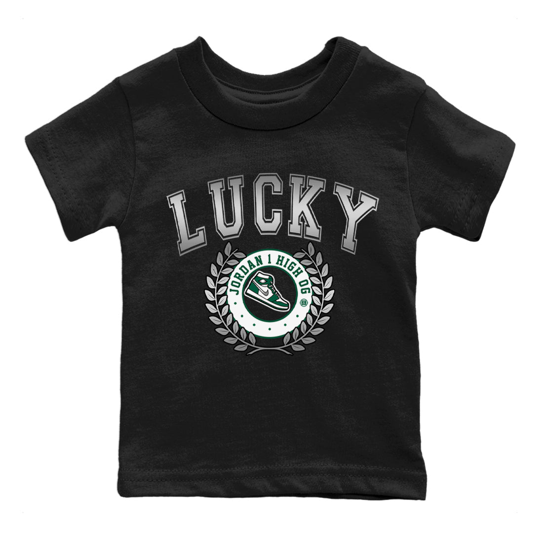 snkmatch Letter Kids Tops - Air Jordan 1 Gorge Green