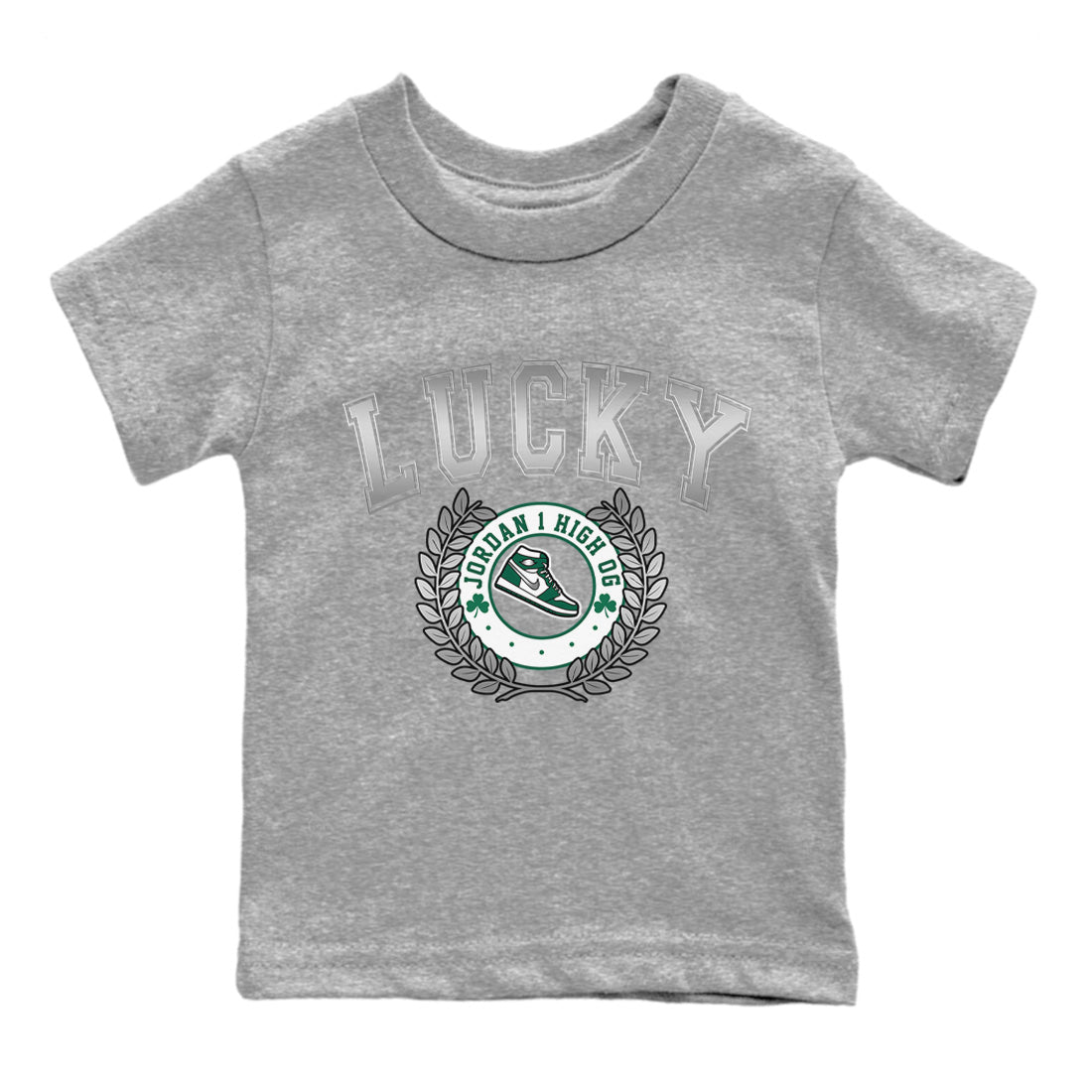 snkmatch Letter Kids Tops - Air Jordan 1 Gorge Green