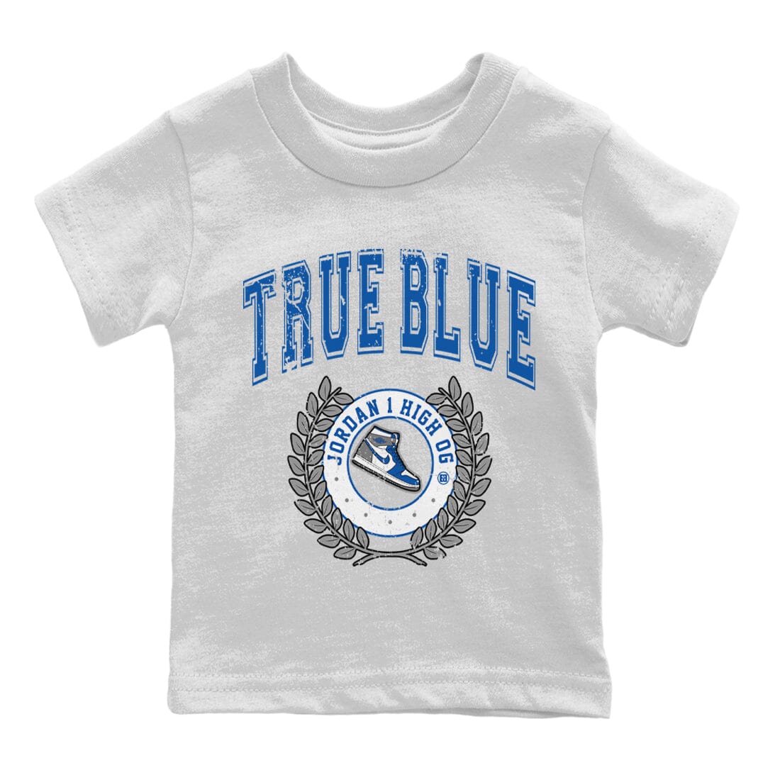 snkmatch Letter Kids Tops - Air Jordan 1 True Blue