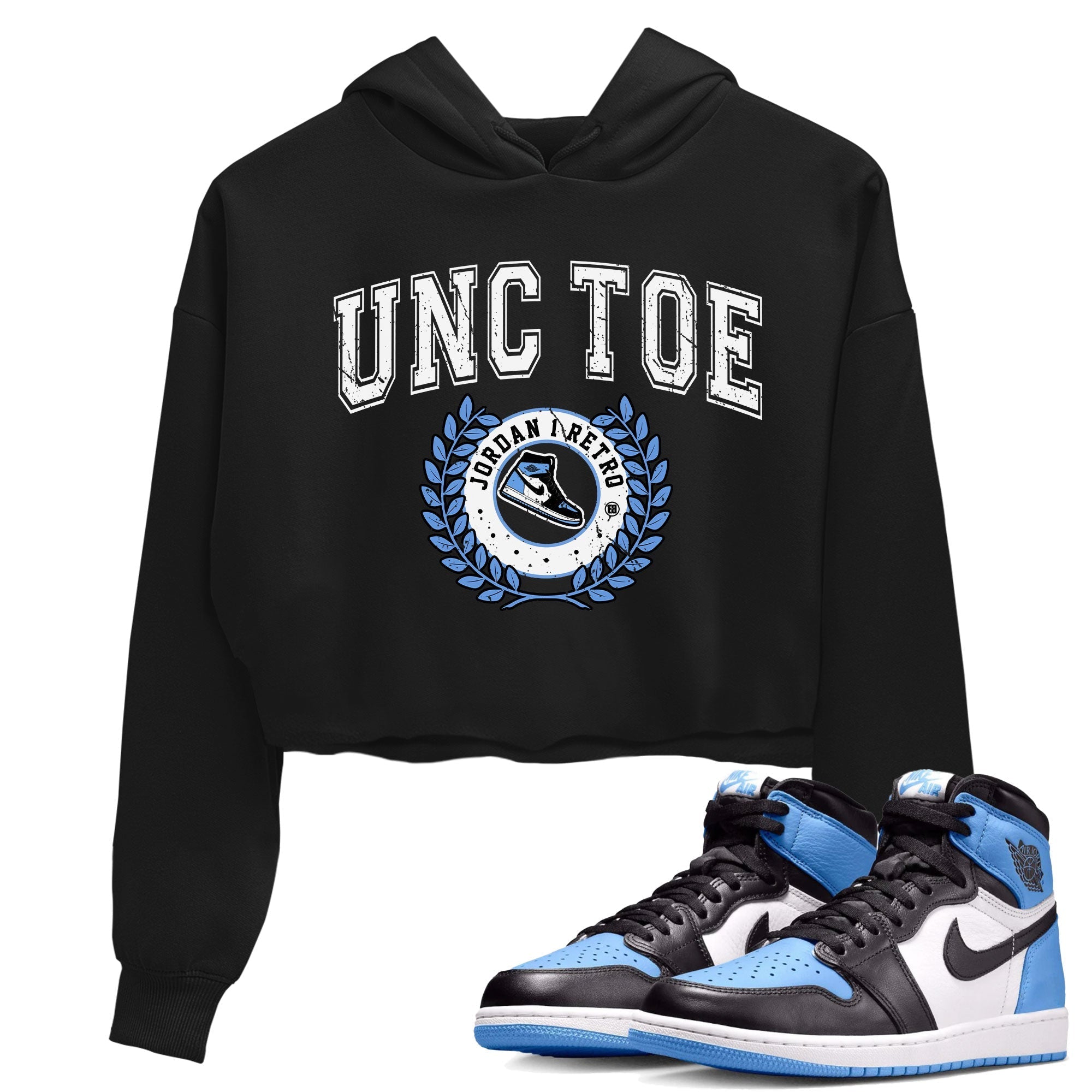 snkmatch Letter snkmatch Women's Top - Air Jordan 1 UNC Toe