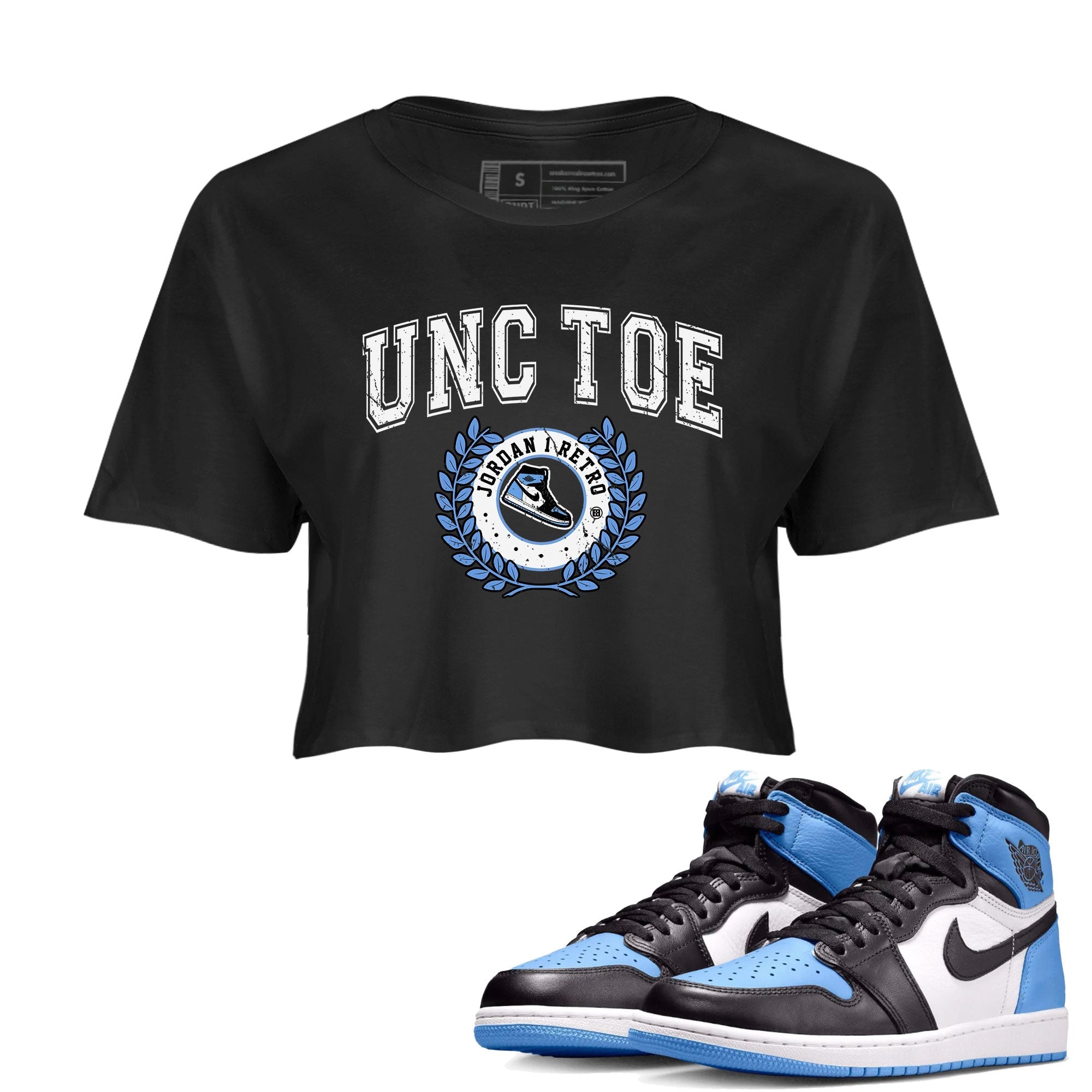 snkmatch Letter snkmatch Women's Top - Air Jordan 1 UNC Toe