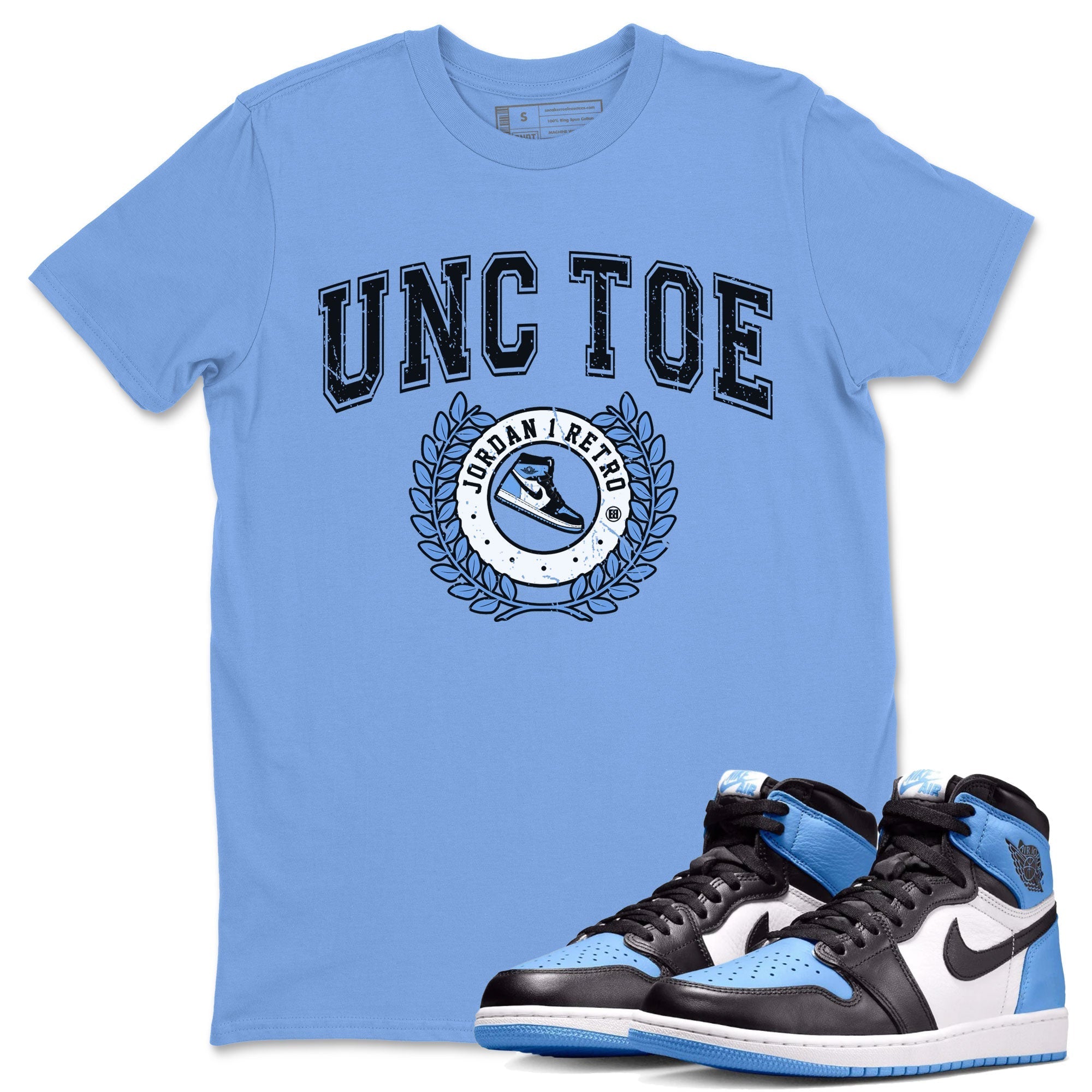snkmatch Letter snkmatch Tee - Air Jordan 1 UNC Toe