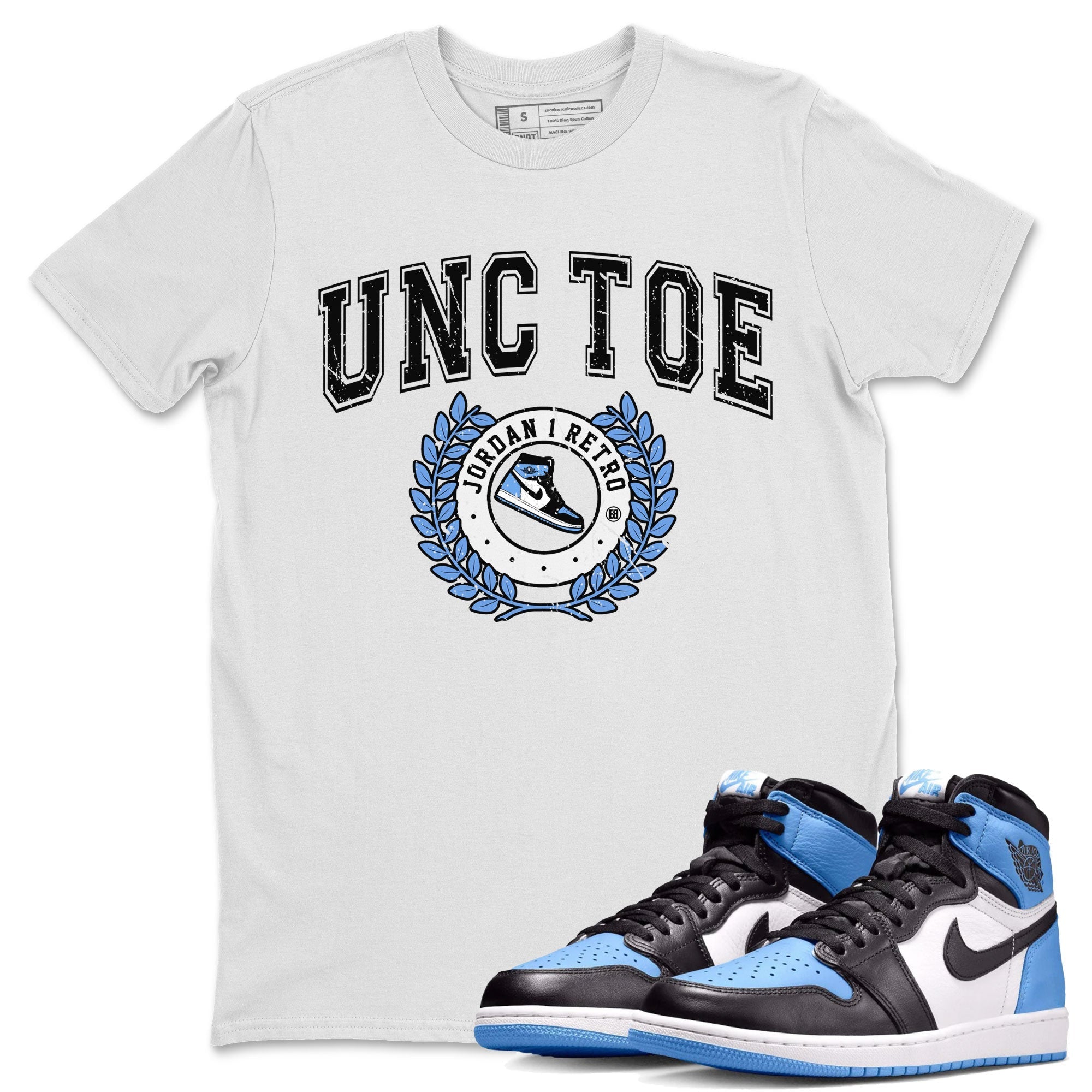 snkmatch Letter snkmatch Tee - Air Jordan 1 UNC Toe