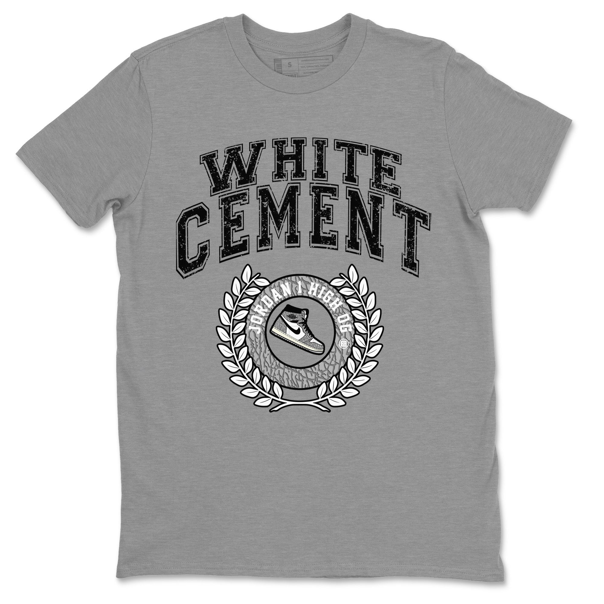 snkmatch Letter Unisex Tops - Air Jordan 1 White Cement