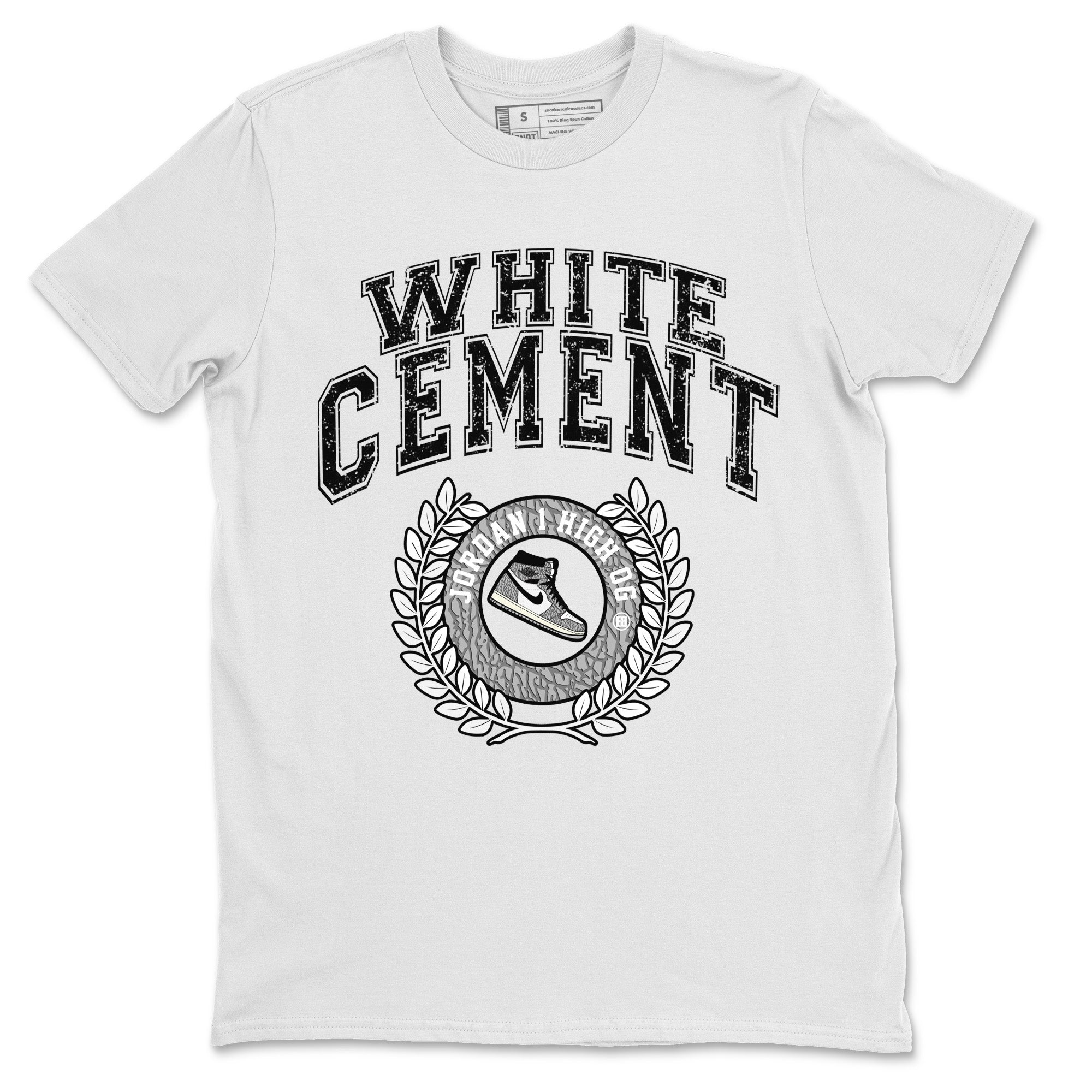 snkmatch Letter Unisex Tops - Air Jordan 1 White Cement