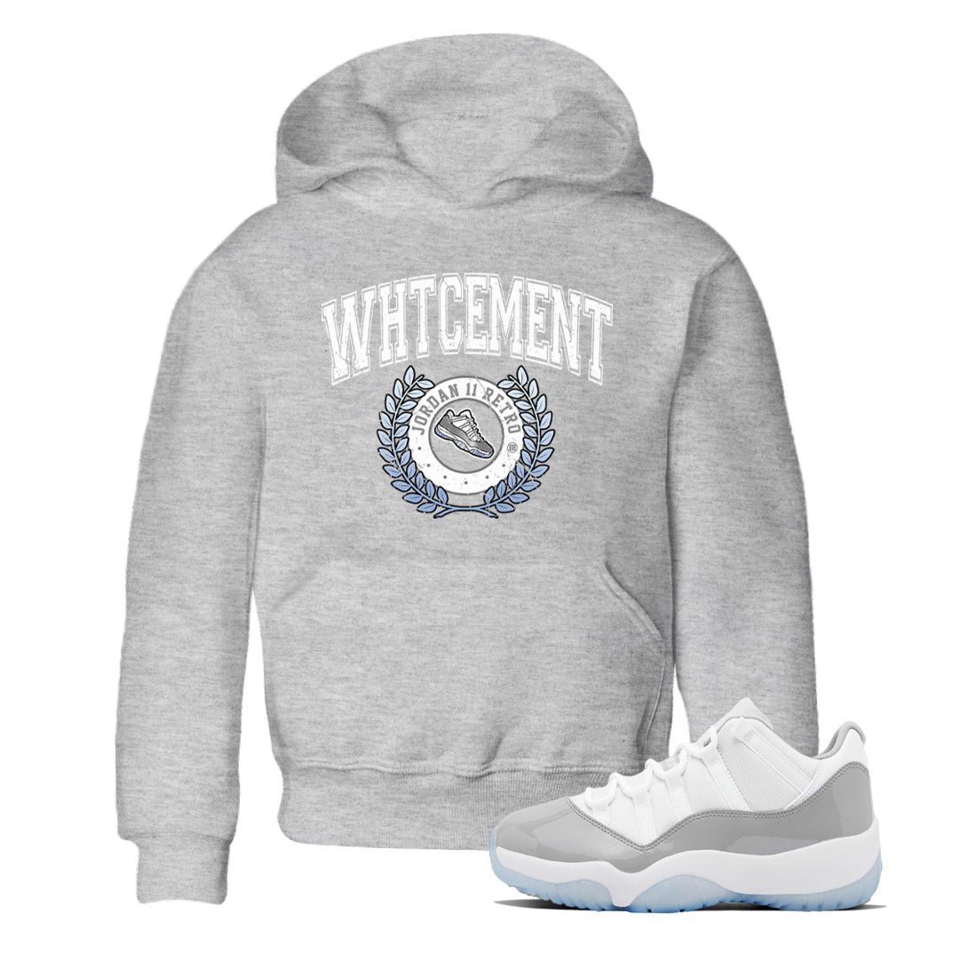 snkmatch Letter Kids Tops - Air Jordan 11 White Cement