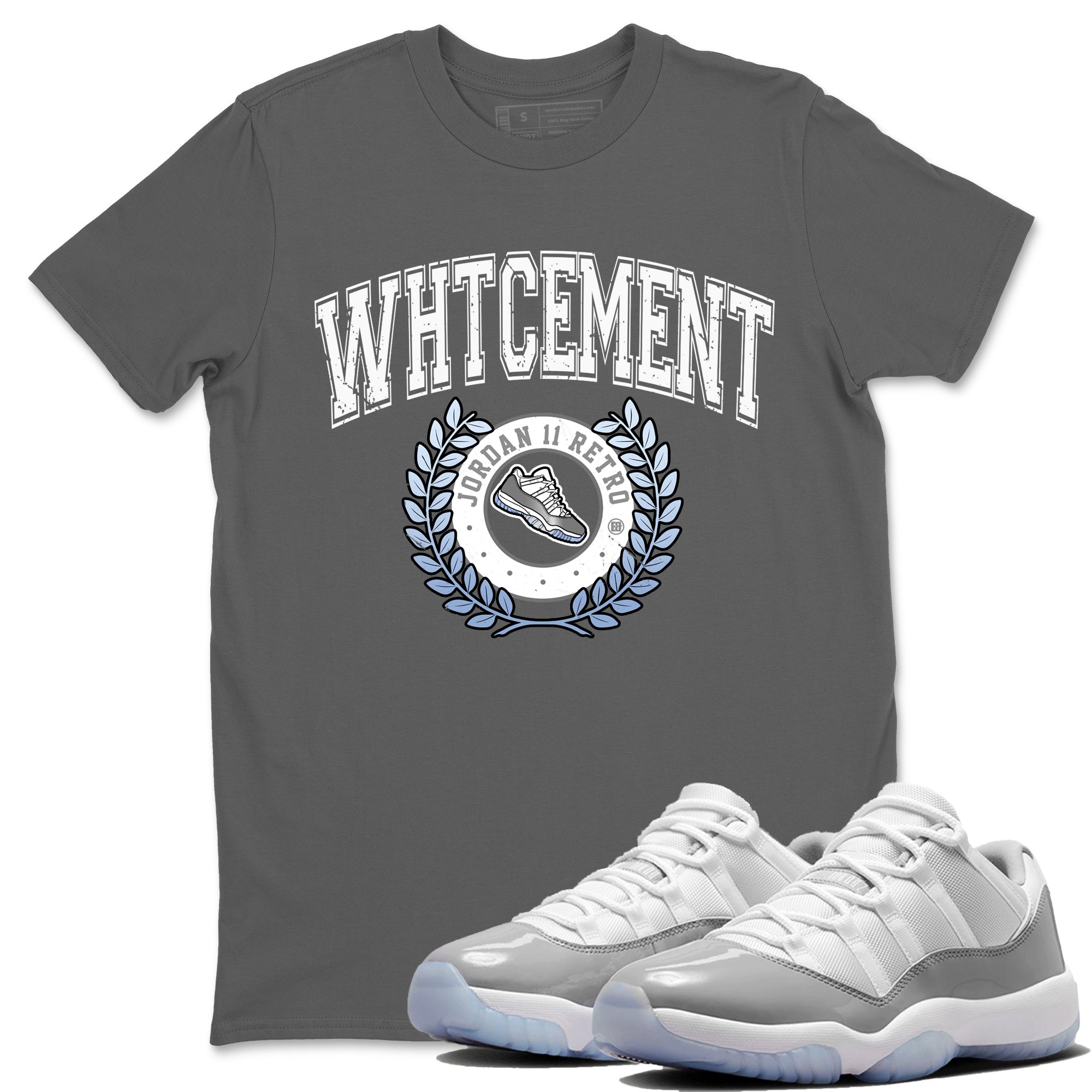 snkmatch Letter Unisex Tops - Air Jordan 11 White Cement