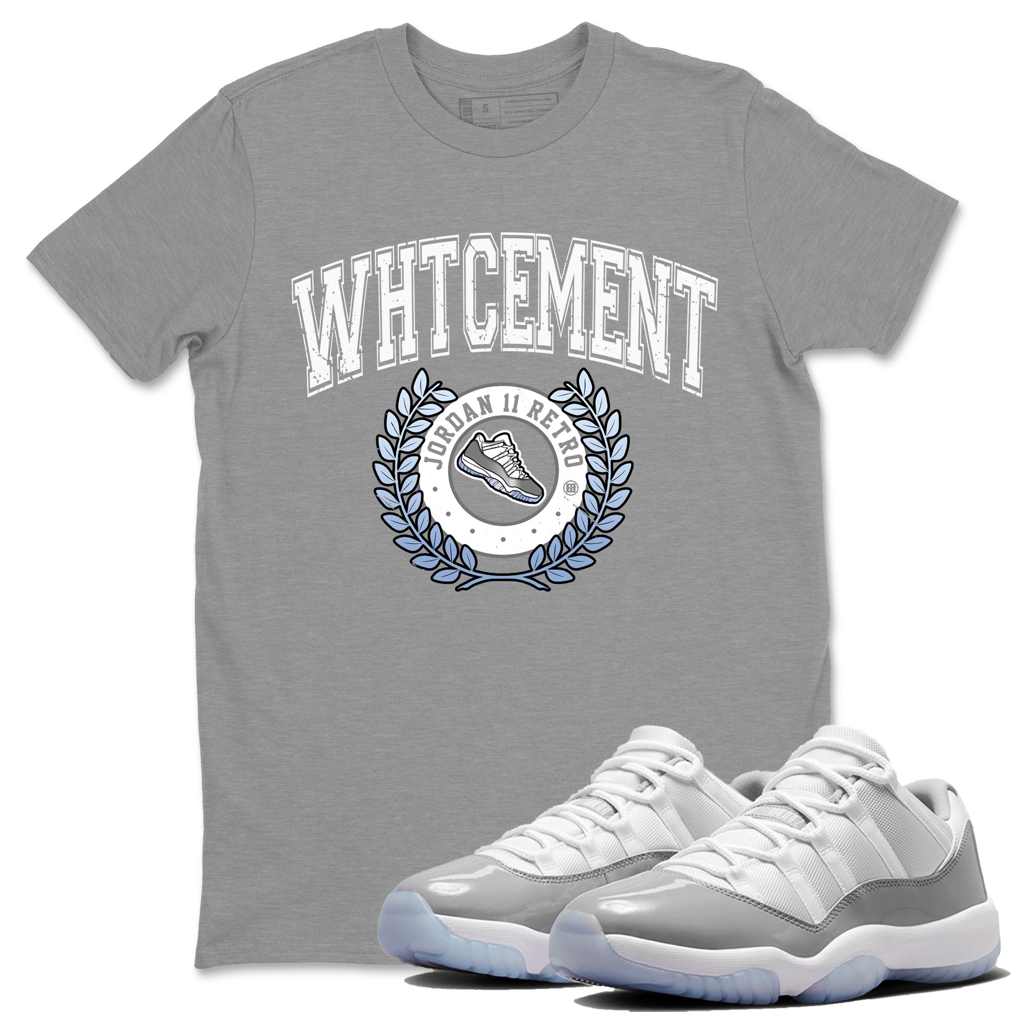 snkmatch Letter Unisex Tops - Air Jordan 11 White Cement