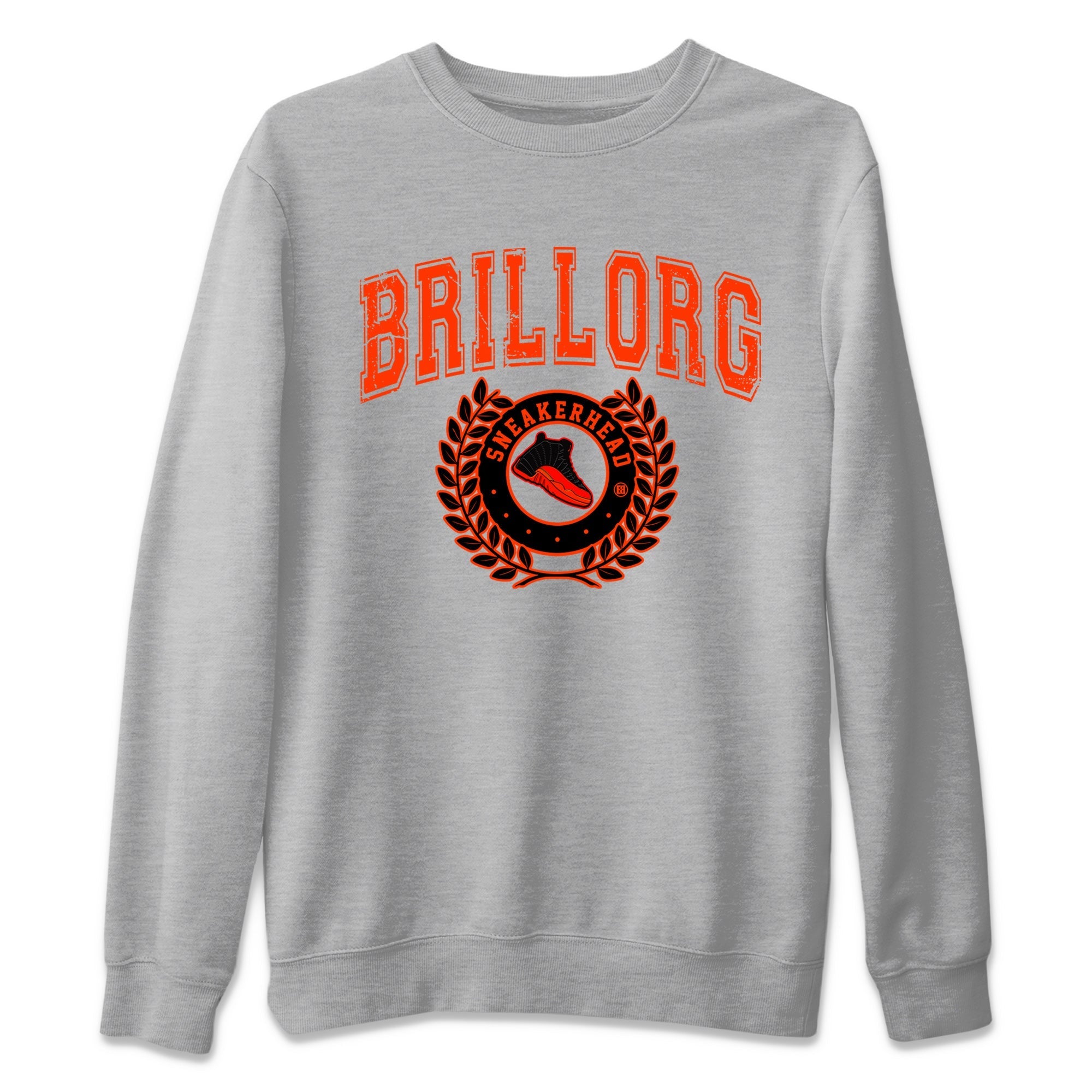 snkmatch Letter Unisex Tops - Air Jordan 12 Brilliant Orange