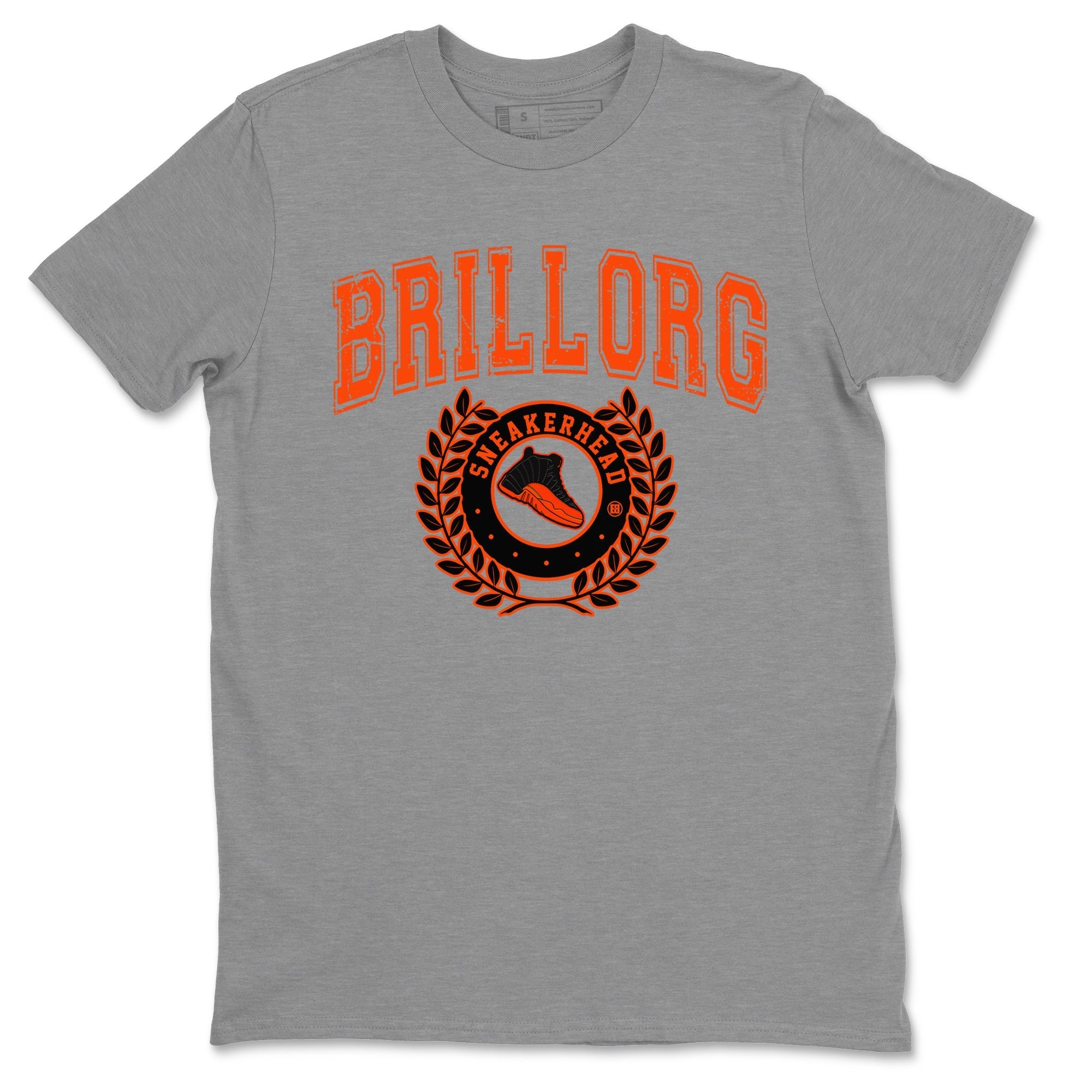 snkmatch Letter Unisex Tops - Air Jordan 12 Brilliant Orange