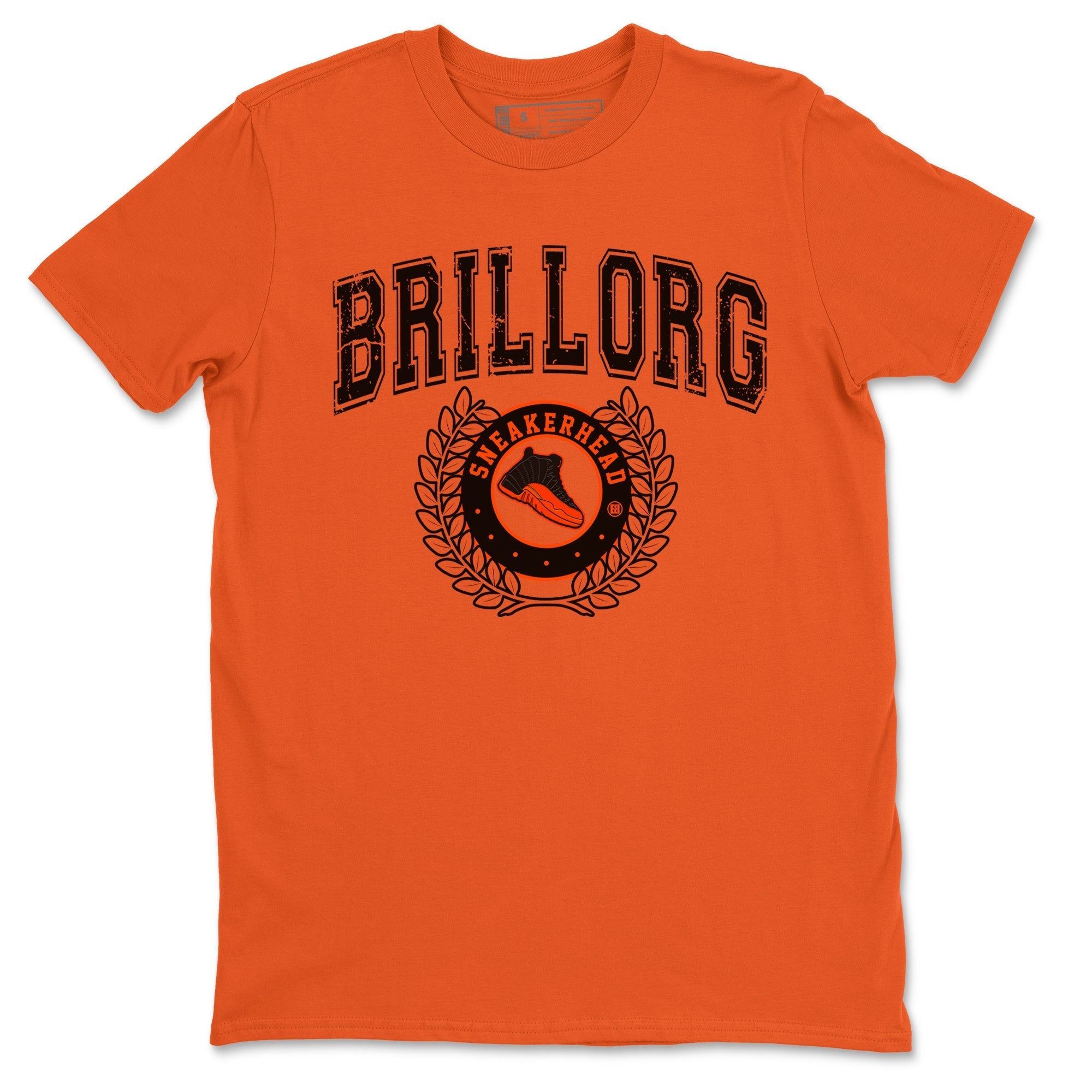 snkmatch Letter Unisex Tops - Air Jordan 12 Brilliant Orange