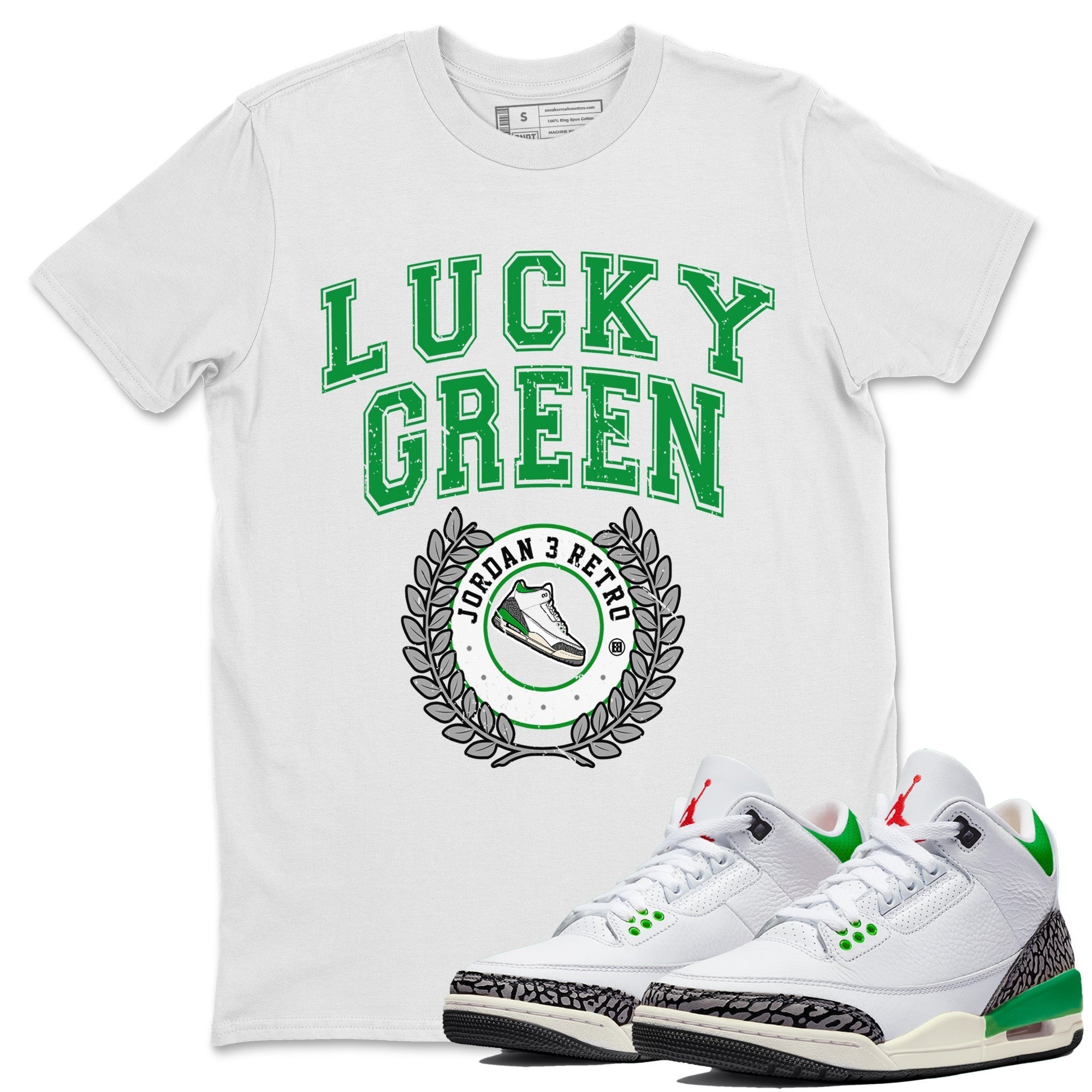 snkmatch Letter Unisex Tops - Air Jordan 3 Lucky Green