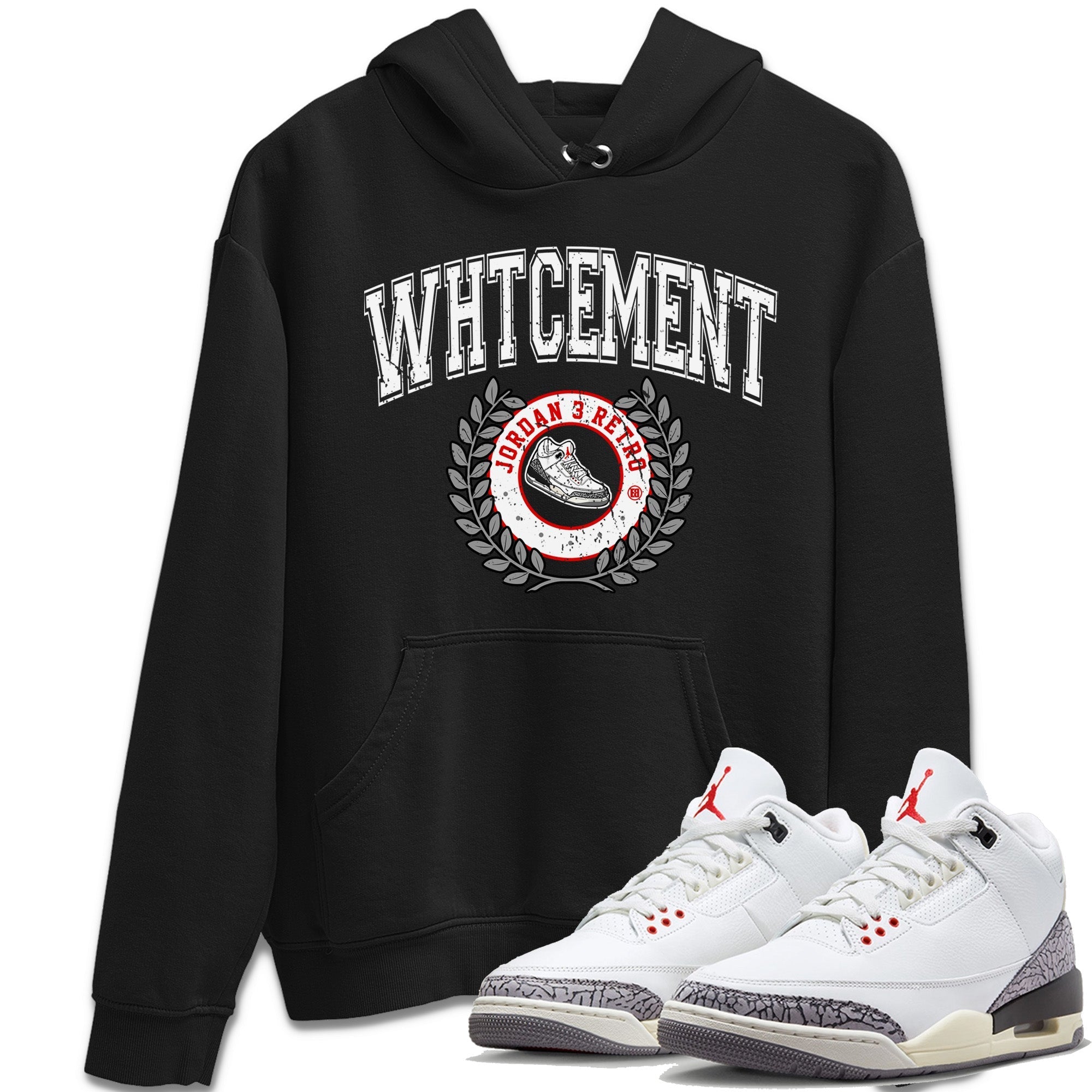 snkmatch Letter Unisex Tops - Air Jordan 3 White Cement
