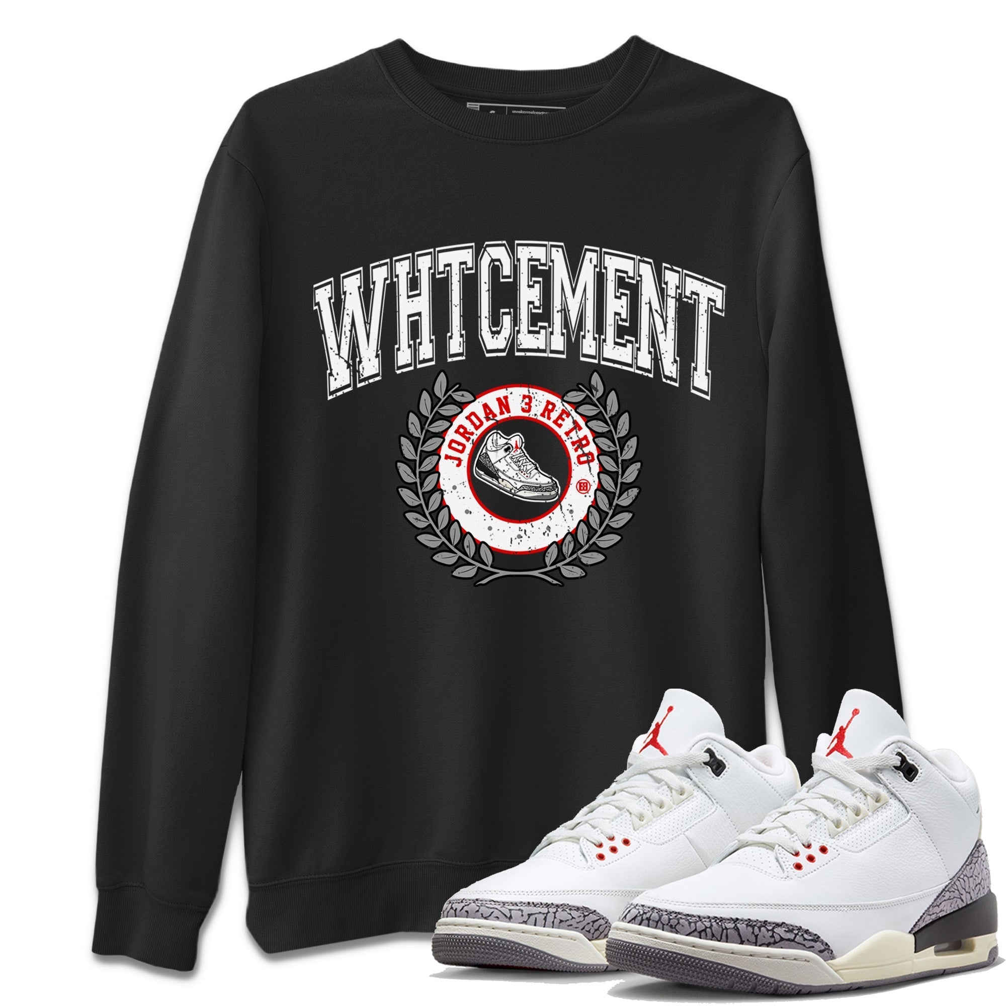 snkmatch Letter Unisex Tops - Air Jordan 3 White Cement