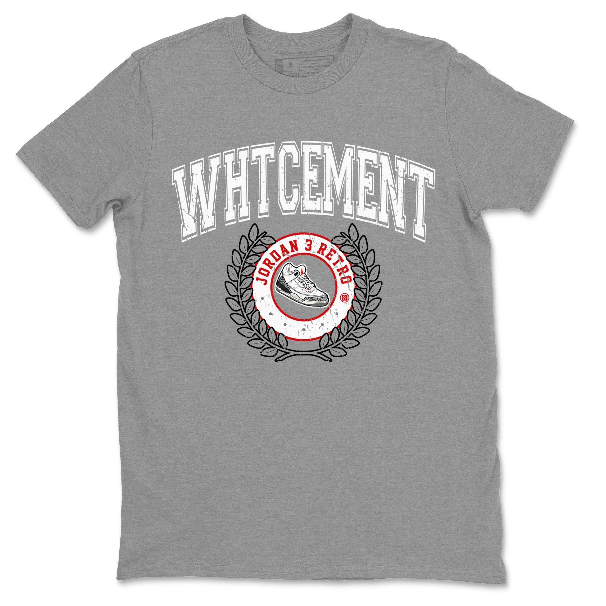 snkmatch Letter Unisex Tops - Air Jordan 3 White Cement