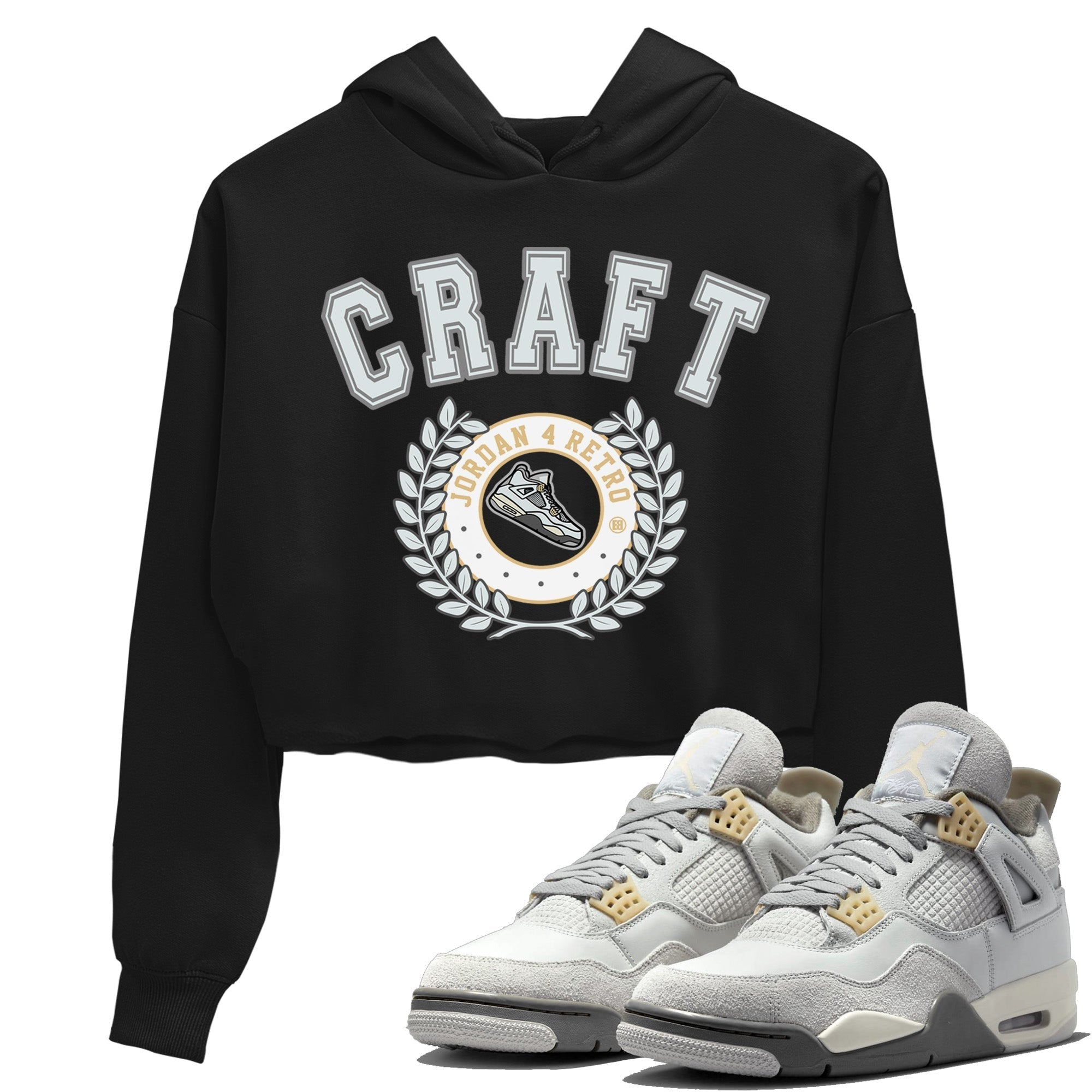 snkmatch Letter Women's Tops - Air Jordan 4 Craft
