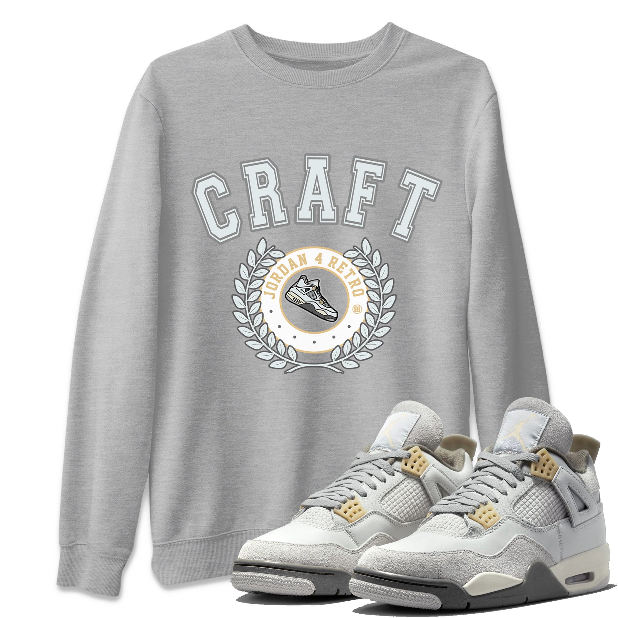 snkmatch Letter Unisex Tops - Air Jordan 4 Craft