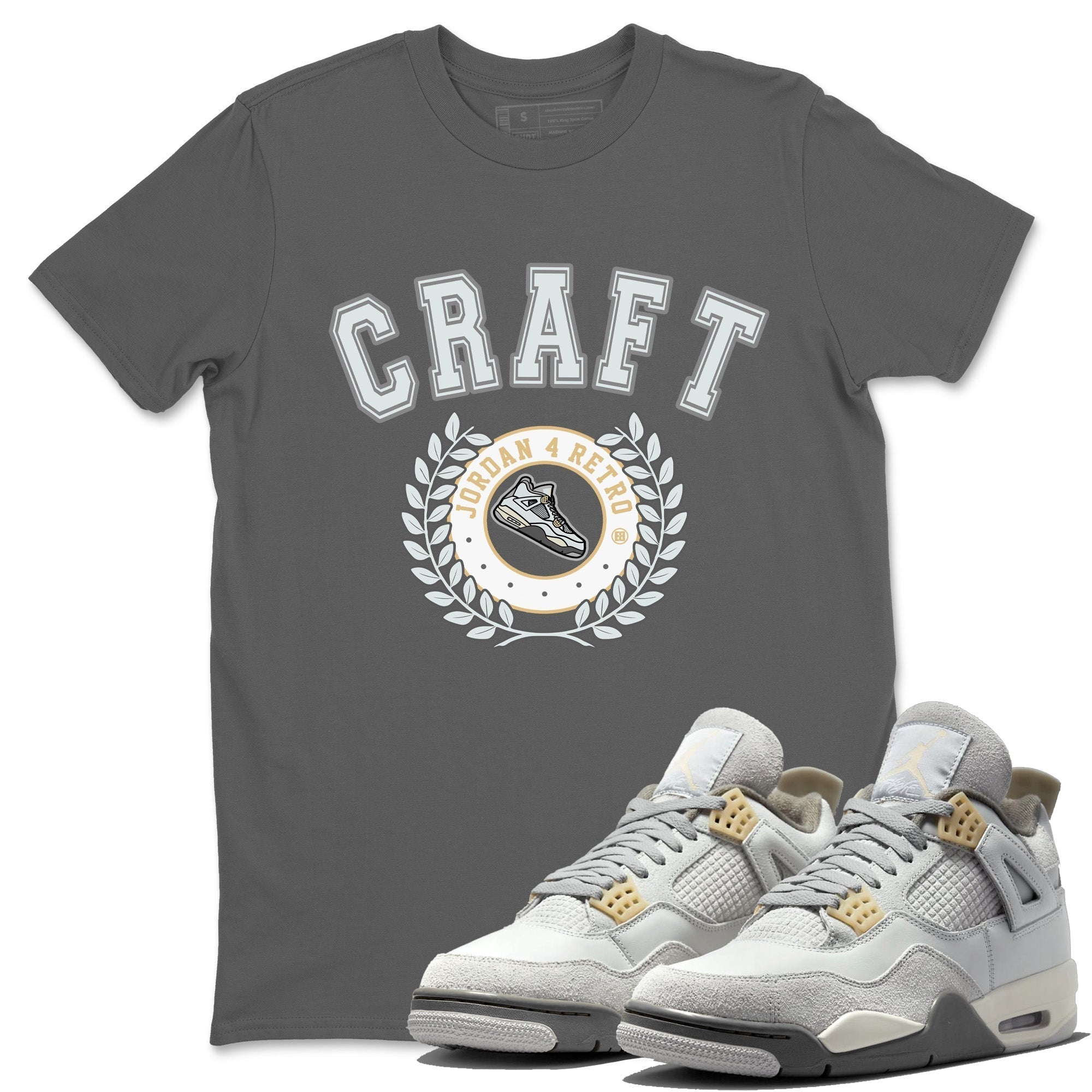 snkmatch Letter Unisex Tops - Air Jordan 4 Craft