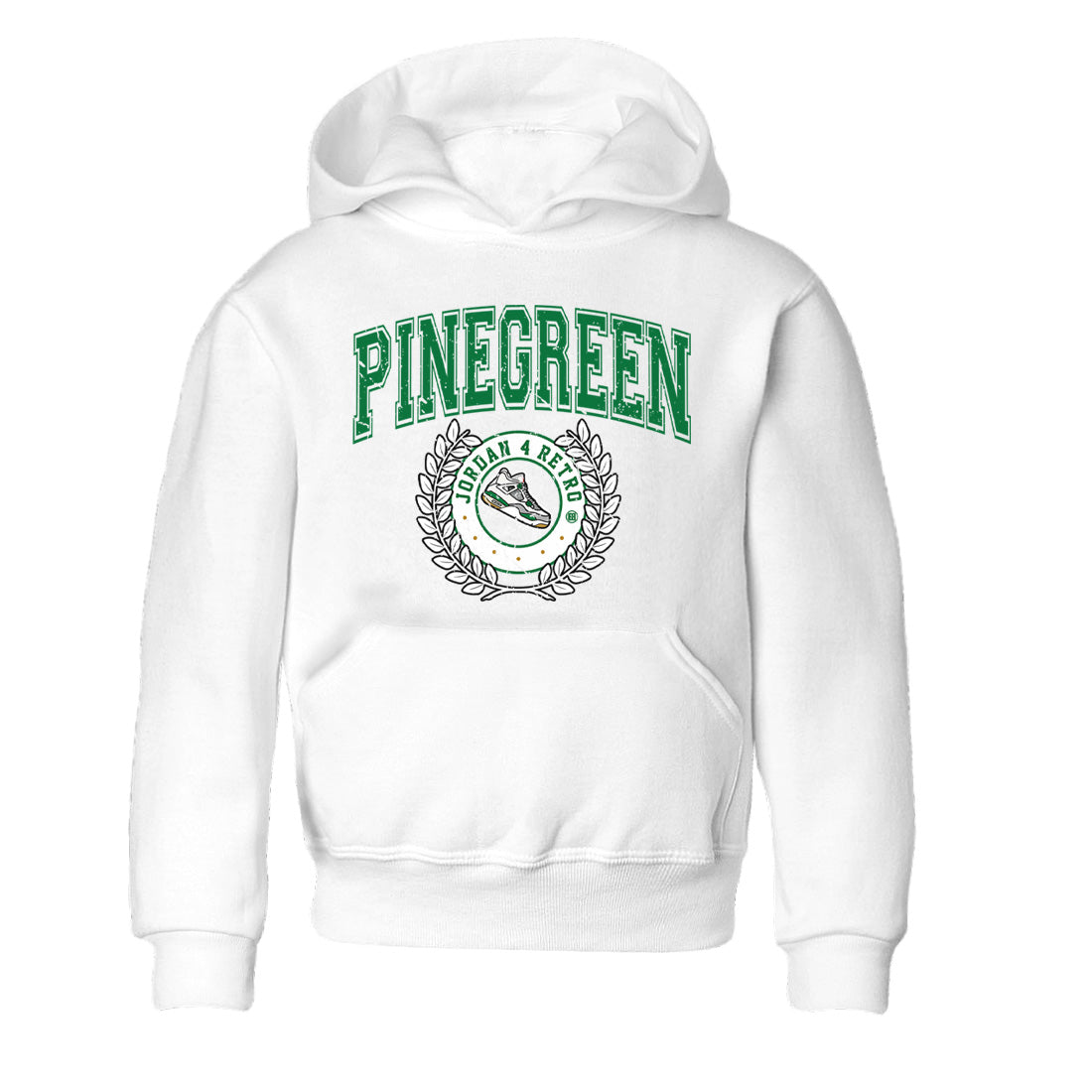 snkmatch Letter Kids Tops - Air Jordan 4 Pine Green