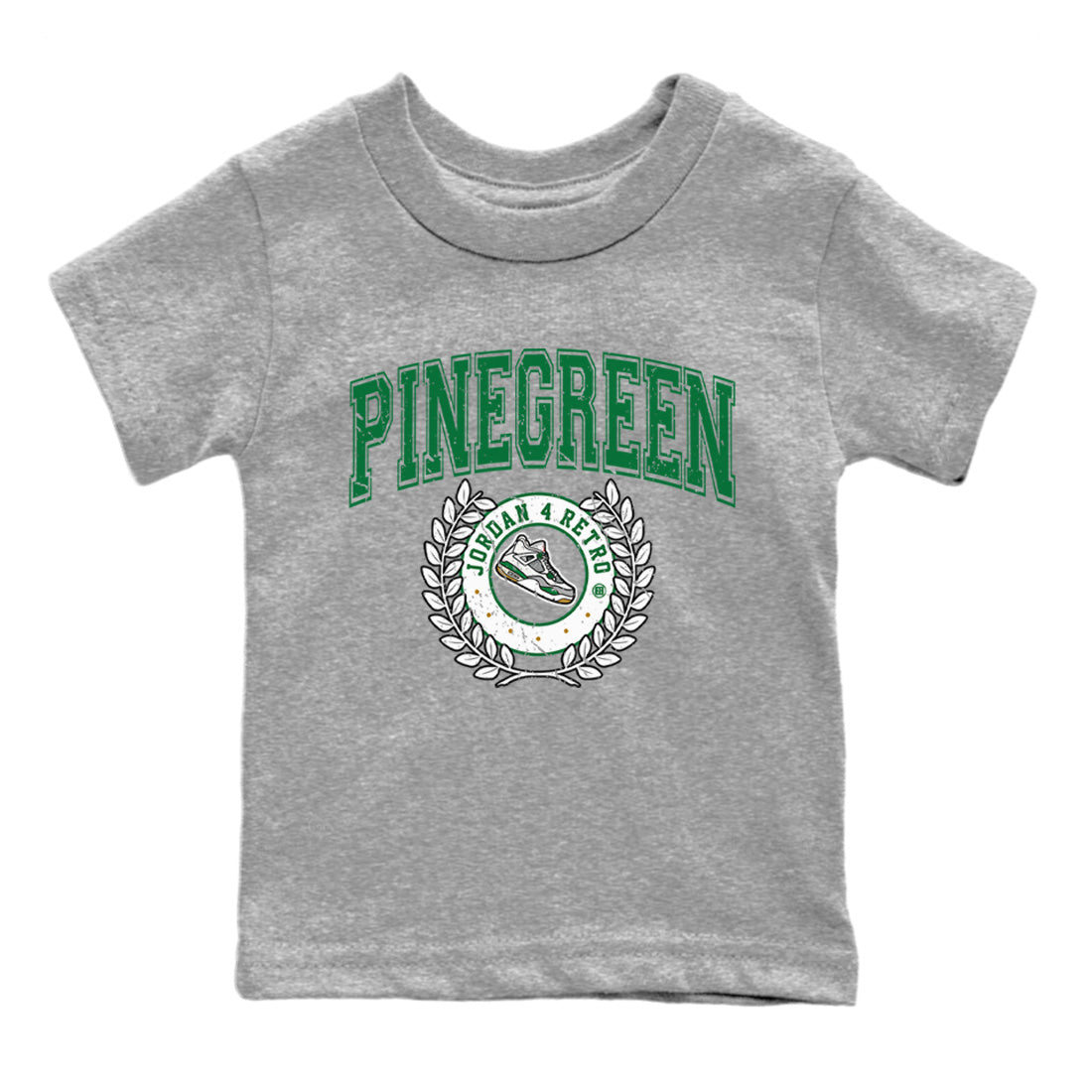 snkmatch Letter Kids Tops - Air Jordan 4 Pine Green