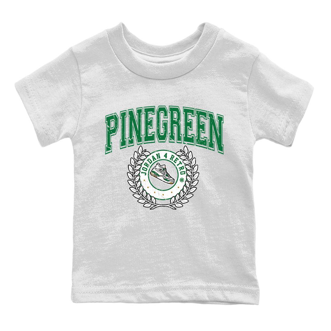 snkmatch Letter Kids Tops - Air Jordan 4 Pine Green