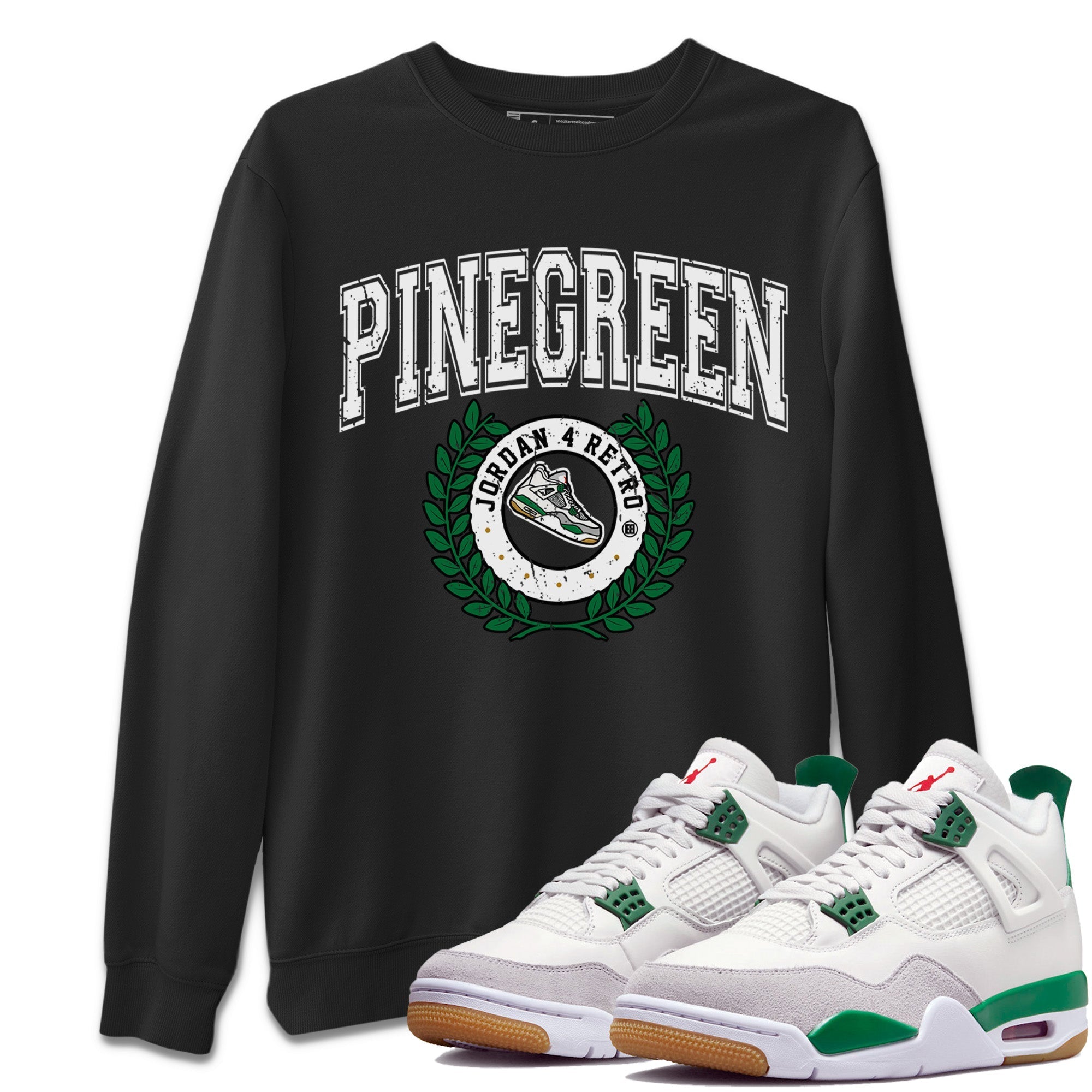 snkmatch Letter Unisex Tops - Air Jordan 4 Pine Green