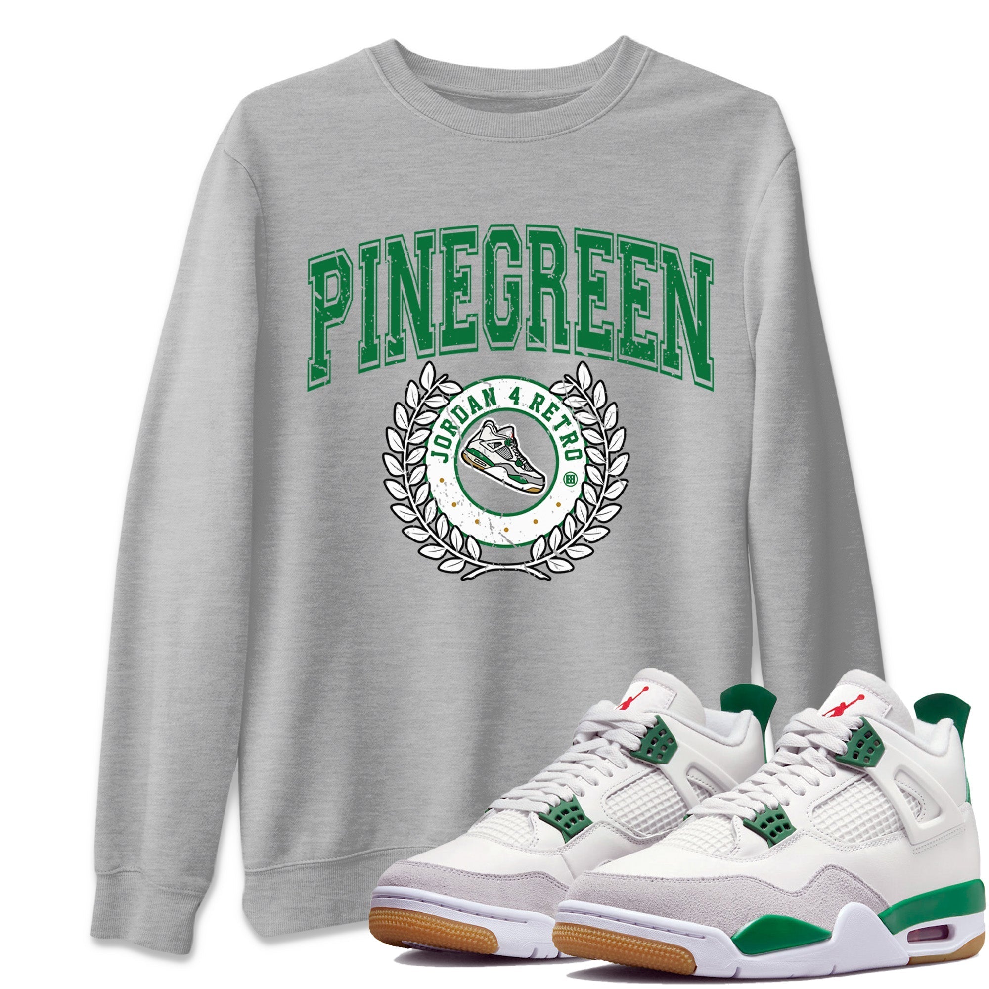 snkmatch Letter Unisex Tops - Air Jordan 4 Pine Green