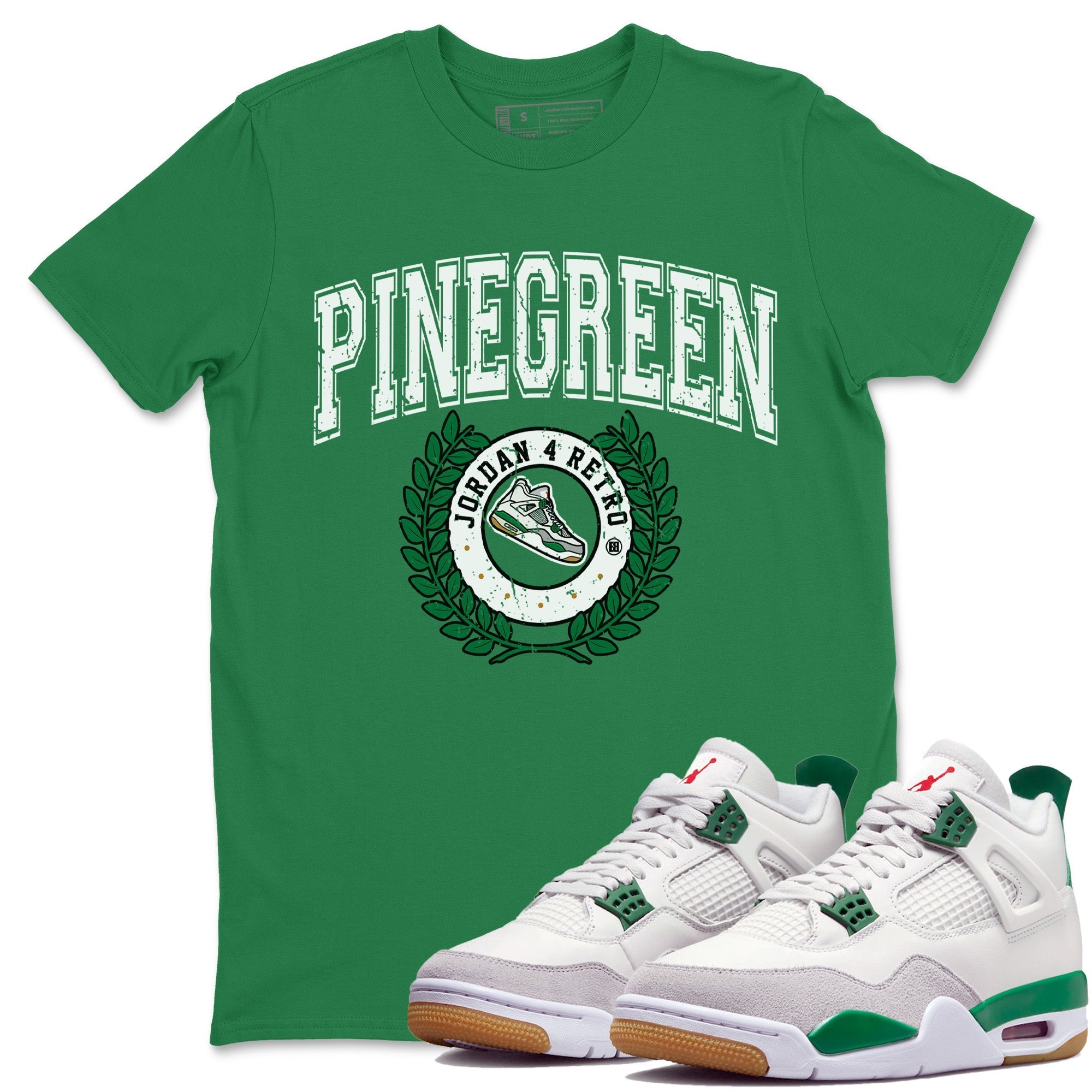 snkmatch Letter Unisex Tops - Air Jordan 4 Pine Green