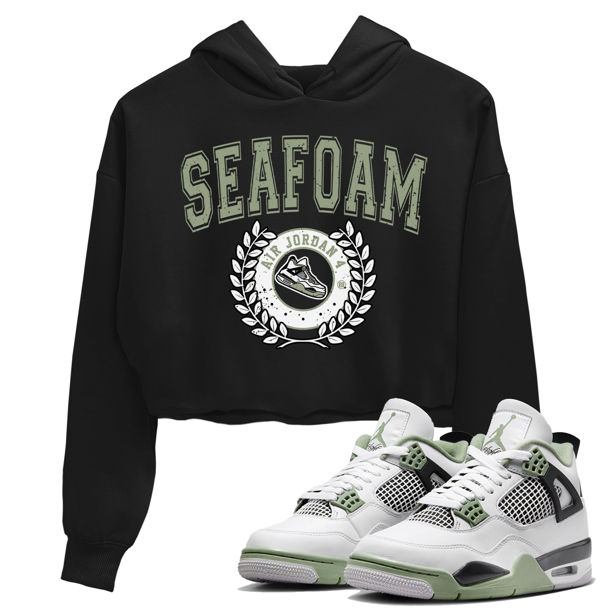 snkmatch Letter Women's Tops - Air Jordan 4 Seafoam