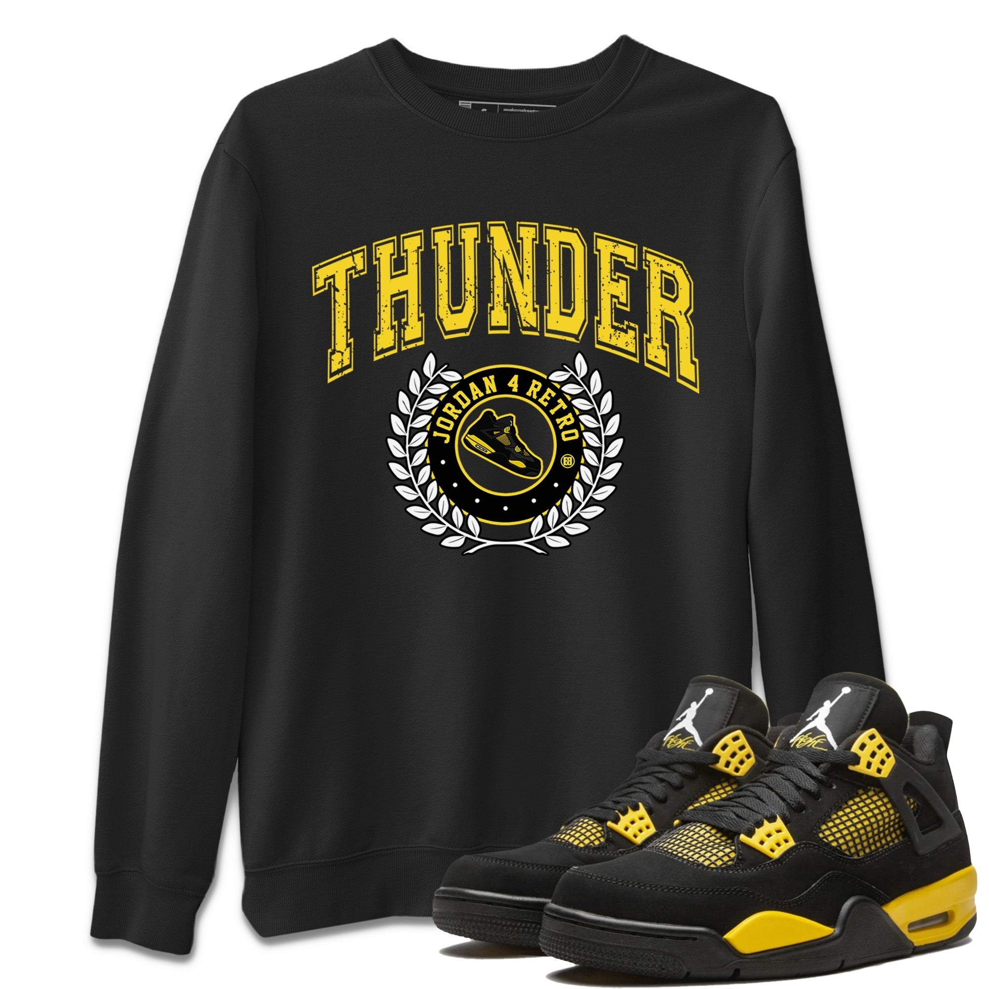 snkmatch Letter Unisex Tops - Air Jordan 4 Thunder